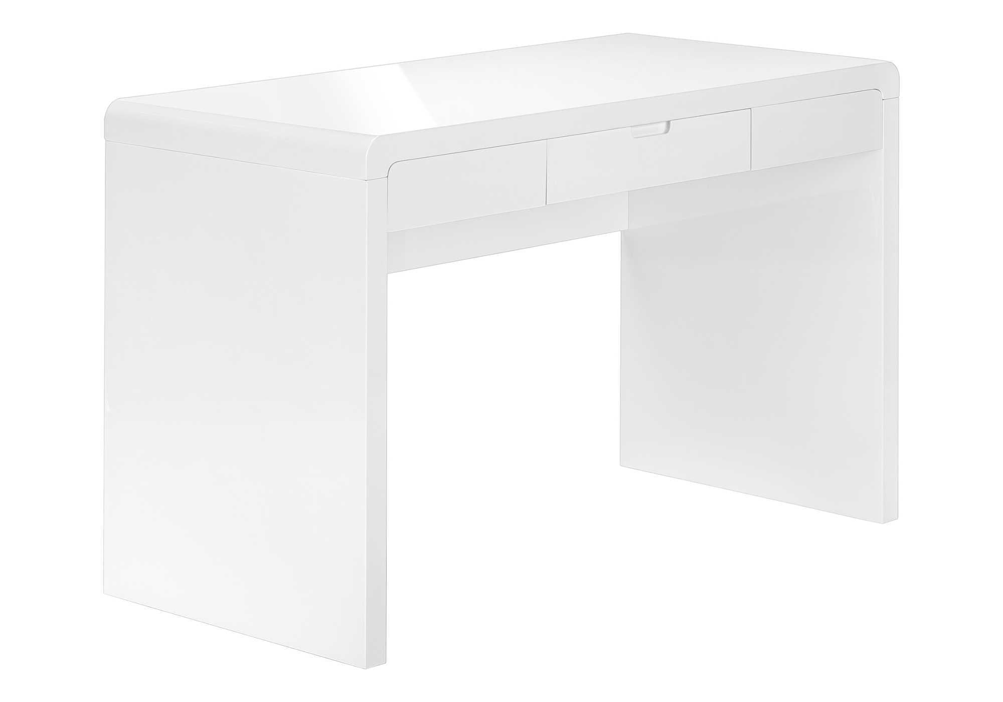 COMPUTER DESK - 48"L / HIGH GLOSSY WHITE / STORAGE DRAWER # I 7580