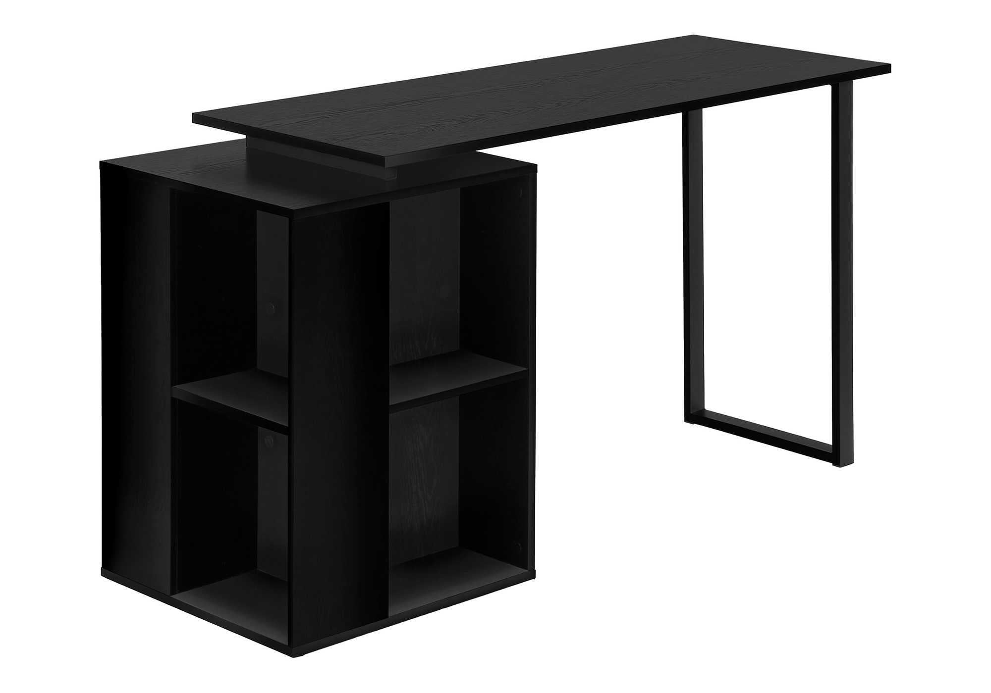 COMPUTER DESK - 55"L / BLACK OAK LEFT OR RIGHT FACING # I 7601