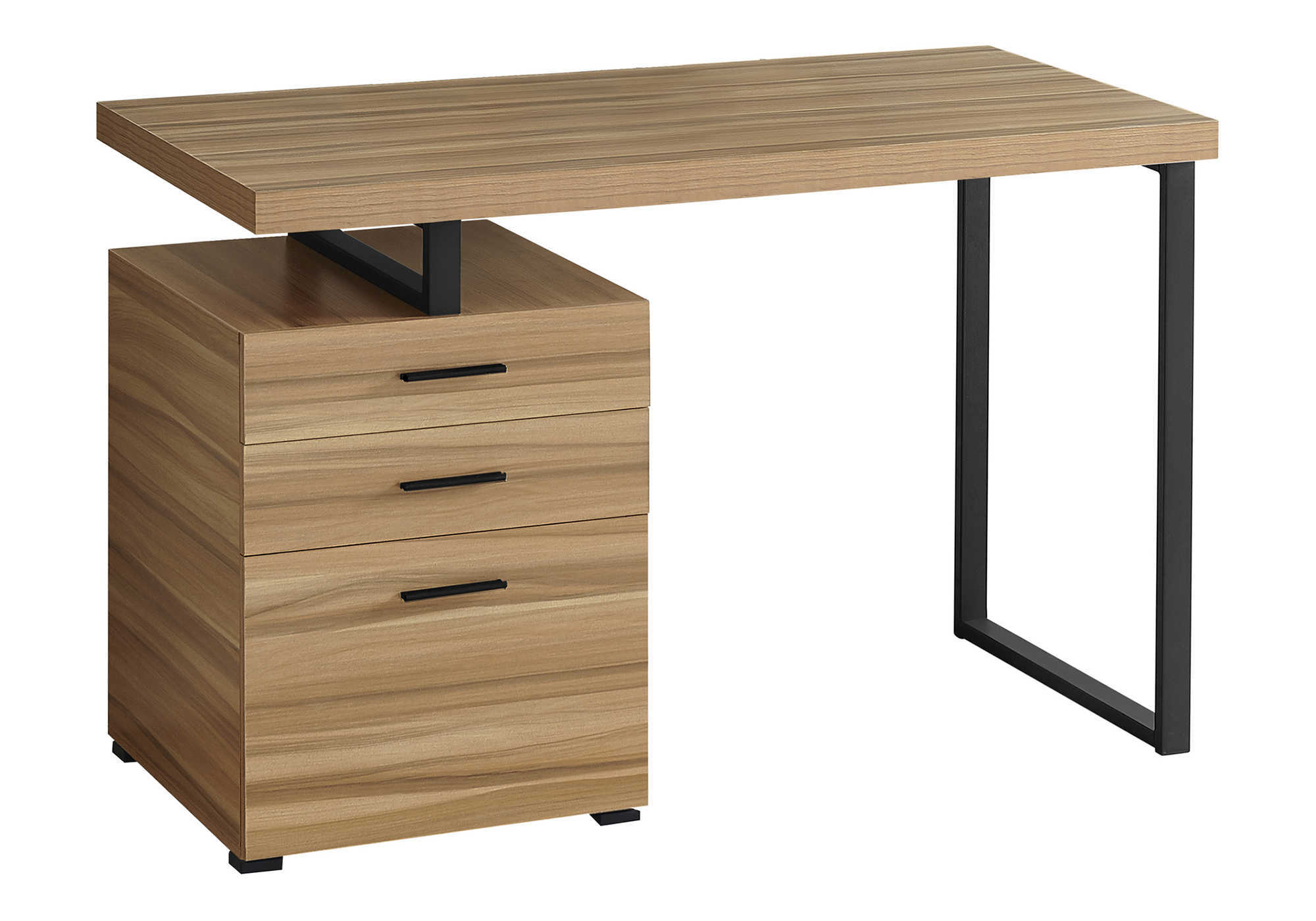 COMPUTER DESK - 48"L / RECLAIMED WOOD / BLACK METAL / L/R # I 7642