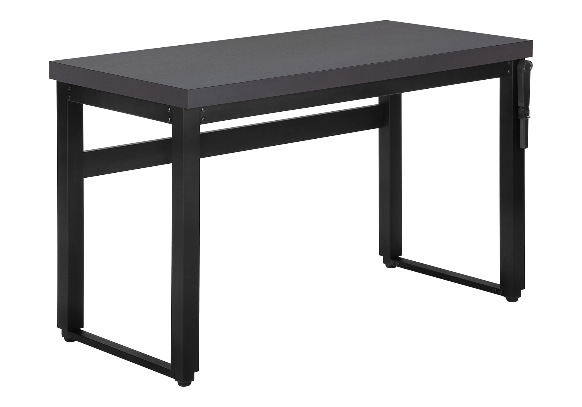 COMPUTER DESK - 48"L / MODERN GREY / ADJ.HEIGHT/ BLACK # I 7680