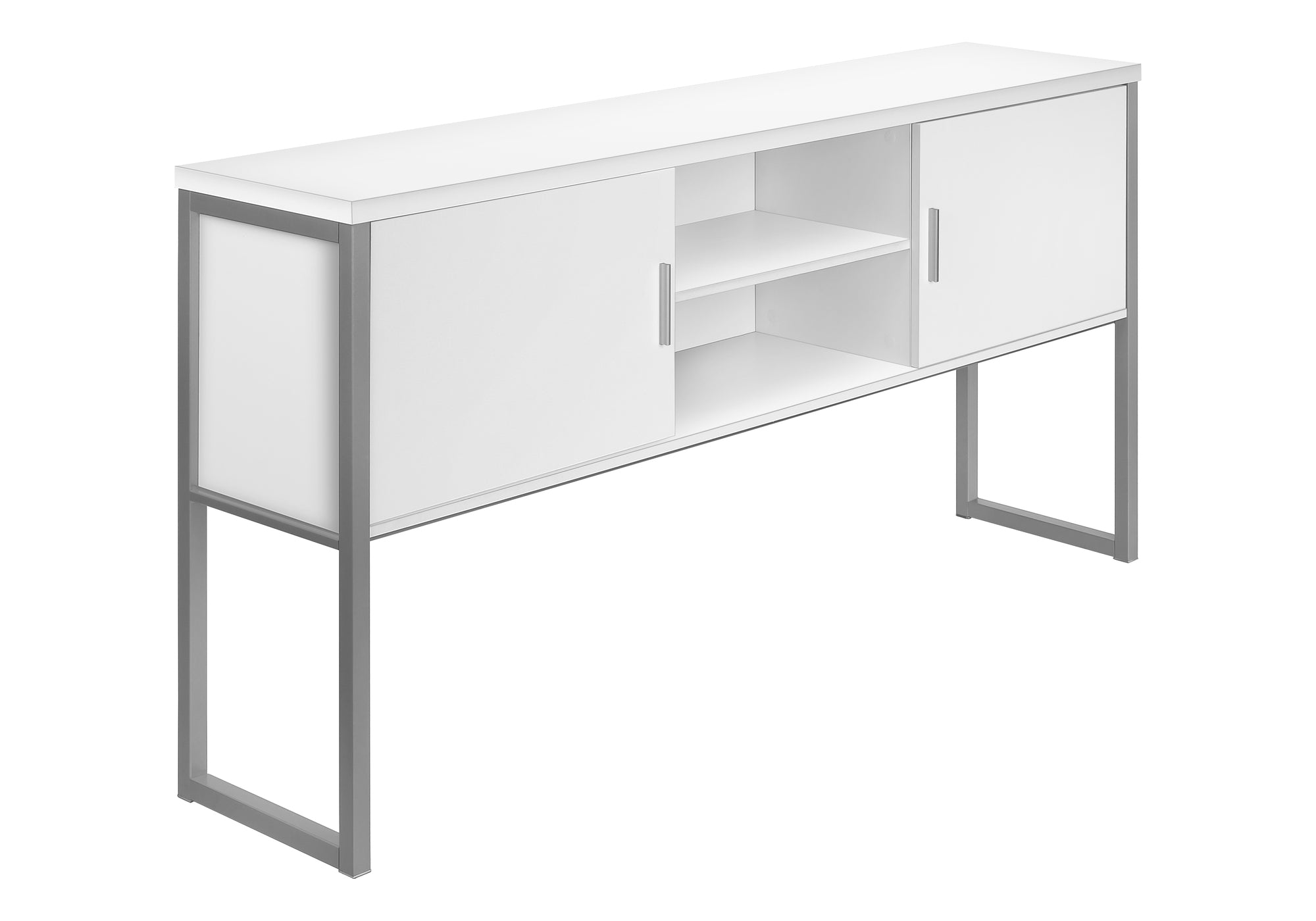 OFFICE HUTCH - 72"L WHITE / SILVER COMMERCIAL GRADE # I 7728