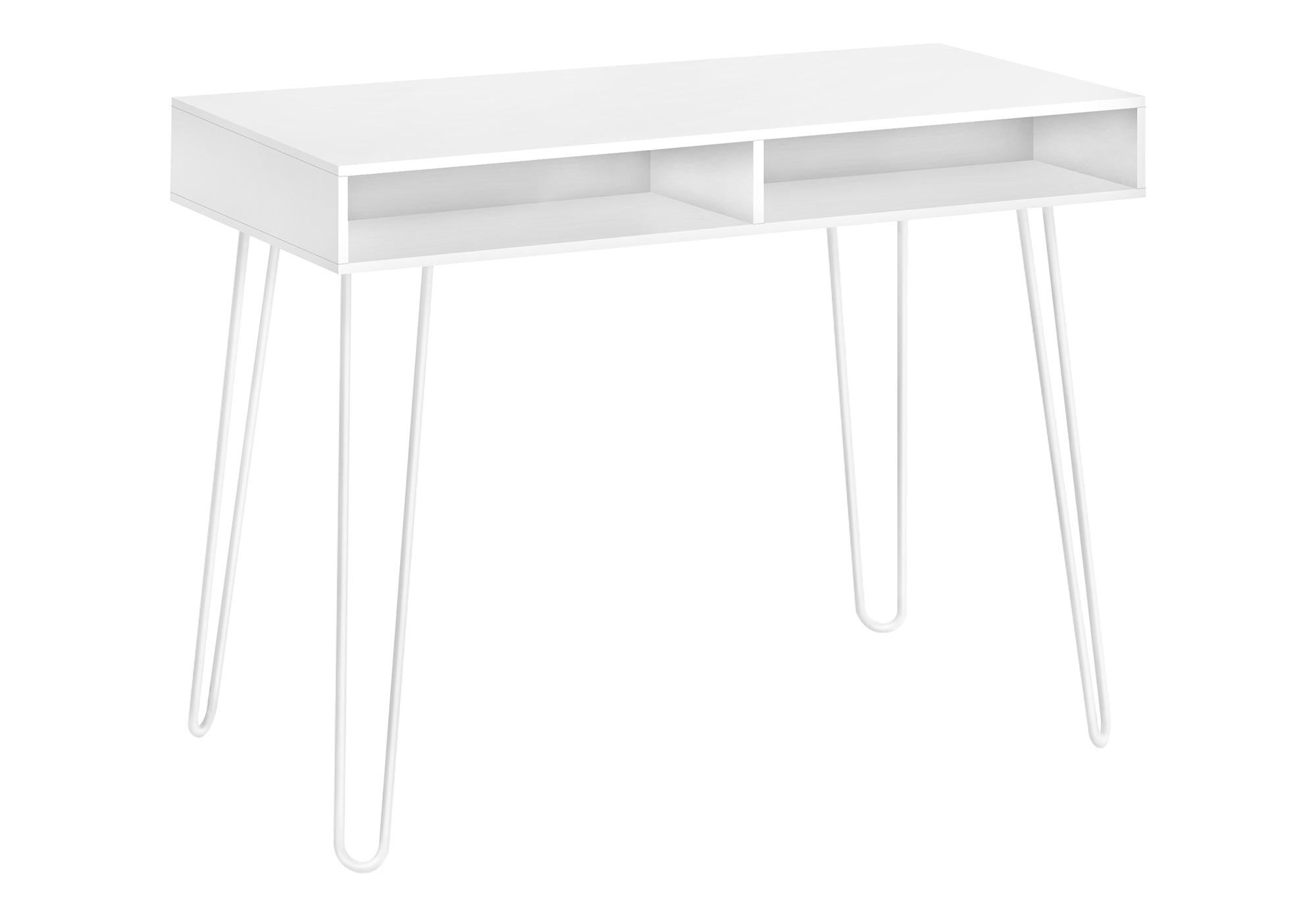 COMPUTER DESK - 40"L / WHITE / WHITE METAL # I 7770