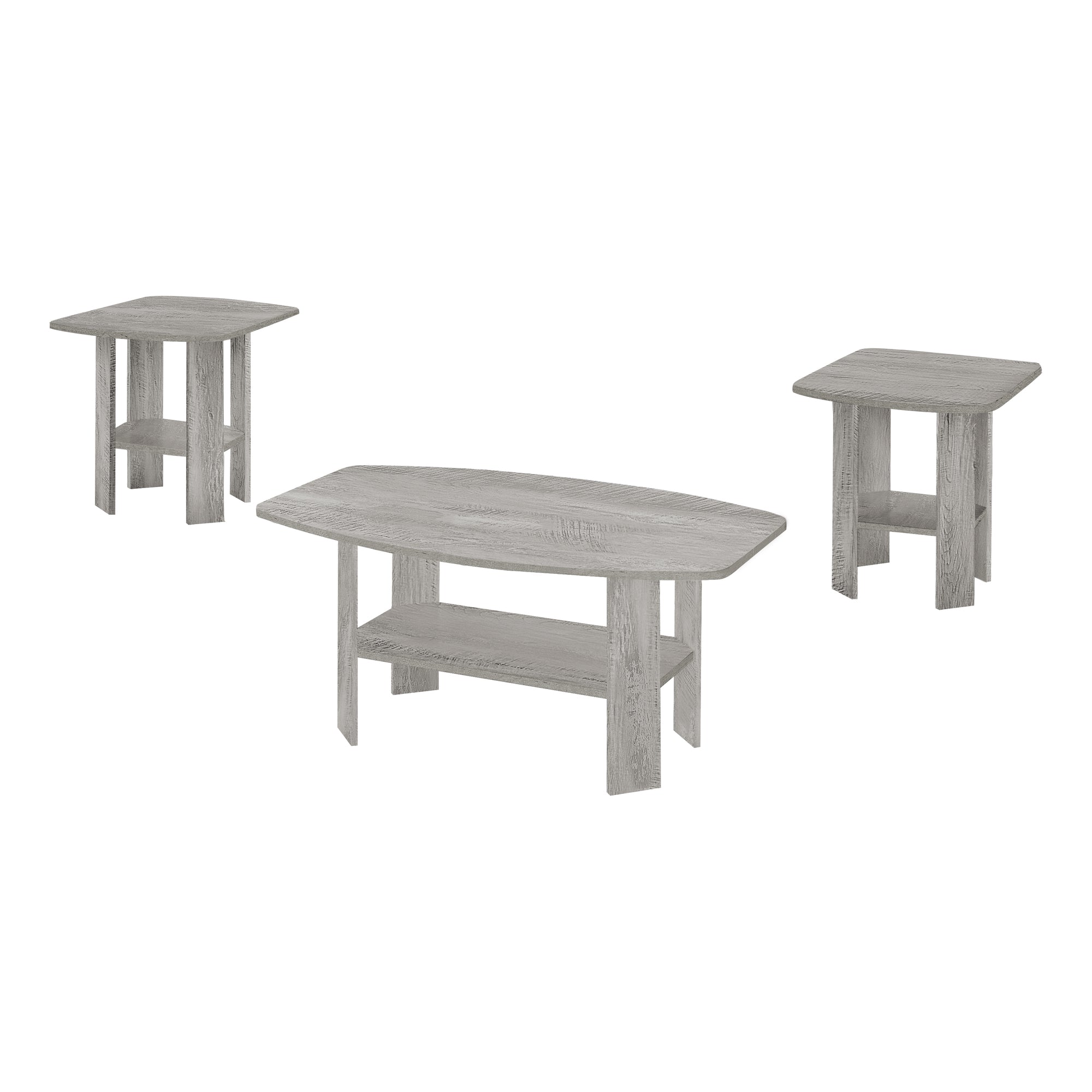 ENSEMBLE DE TABLE - ENSEMBLE DE 3 PIÈCES / GRIS INDUSTRIEL # I 7870P