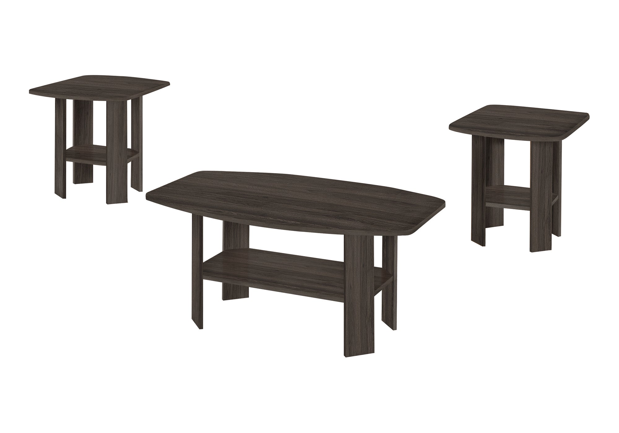 ENSEMBLE DE TABLE - ENSEMBLE DE 3 PIÈCES / CHÊNE BRUN # I 7873P