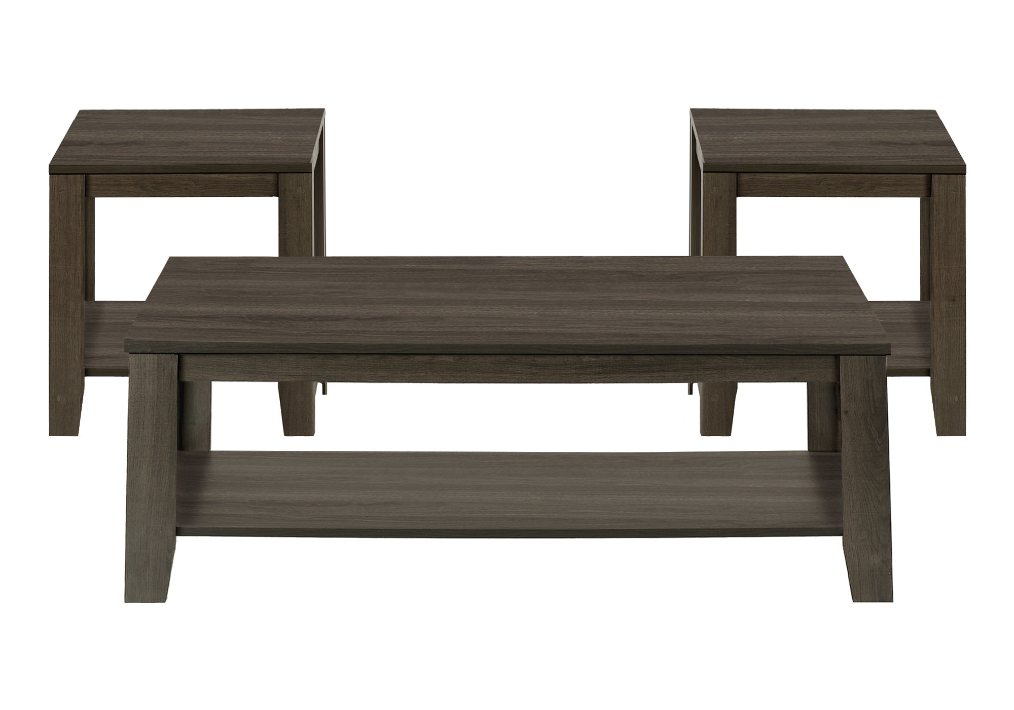 ENSEMBLE DE TABLE - ENSEMBLE DE 3 PIÈCES / CHÊNE BRUN # I 7883P