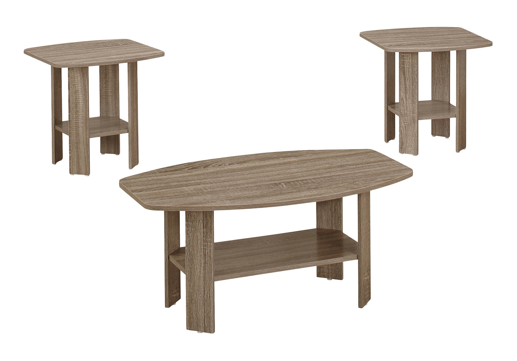 ENSEMBLE DE TABLE - ENSEMBLE DE 3 PIÈCES / TAUPE FONCÉ # I 7927P