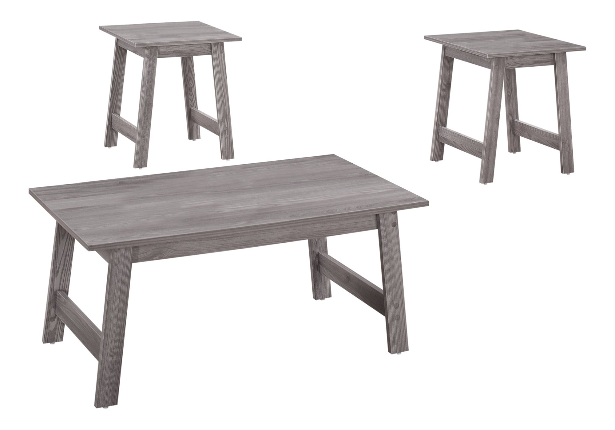 TABLE SET - 3PCS SET / GREY # I 7932P