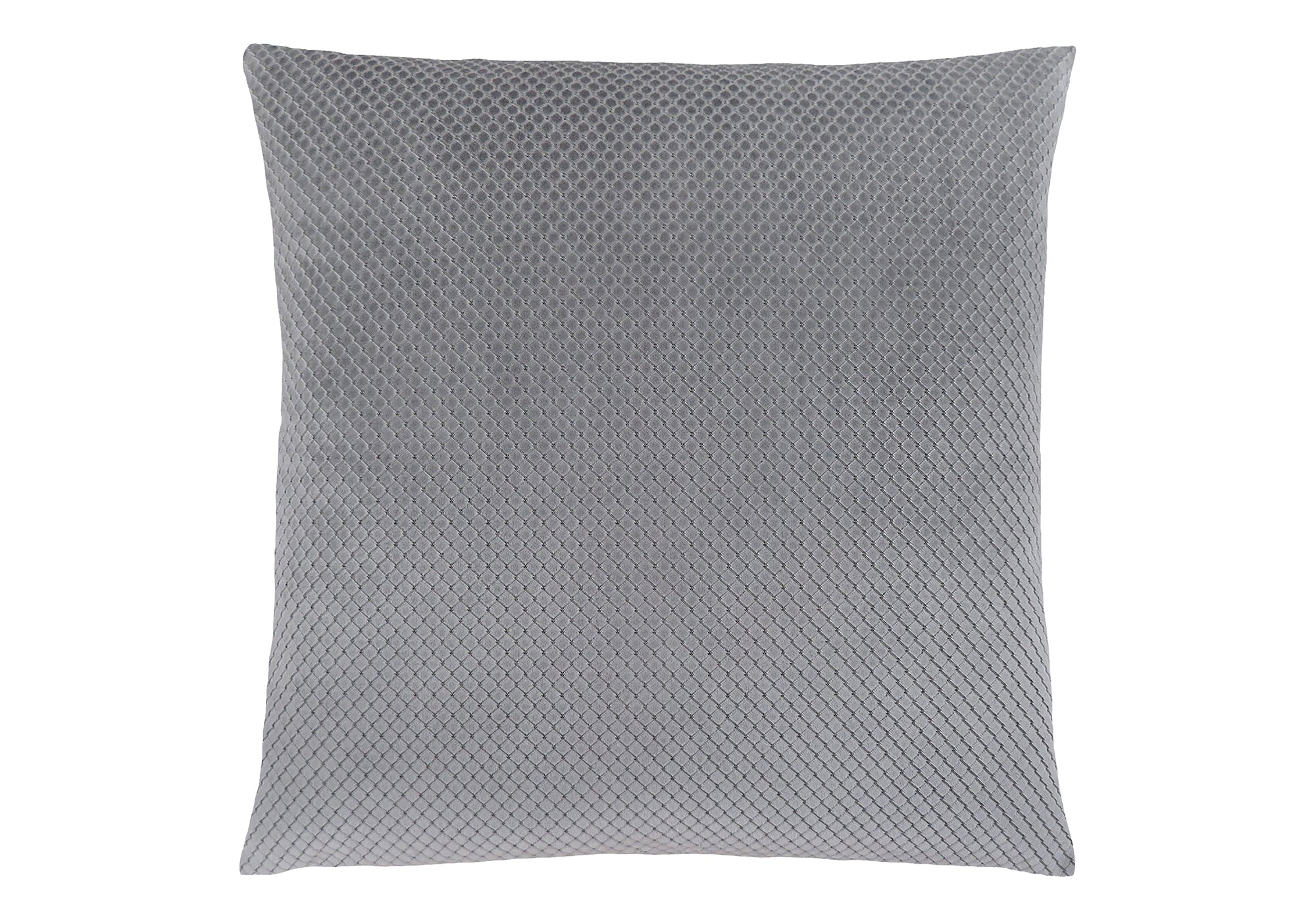 PILLOW - 18"X 18" / SILVER DIAMOND VELVET / 1PC # I 9306