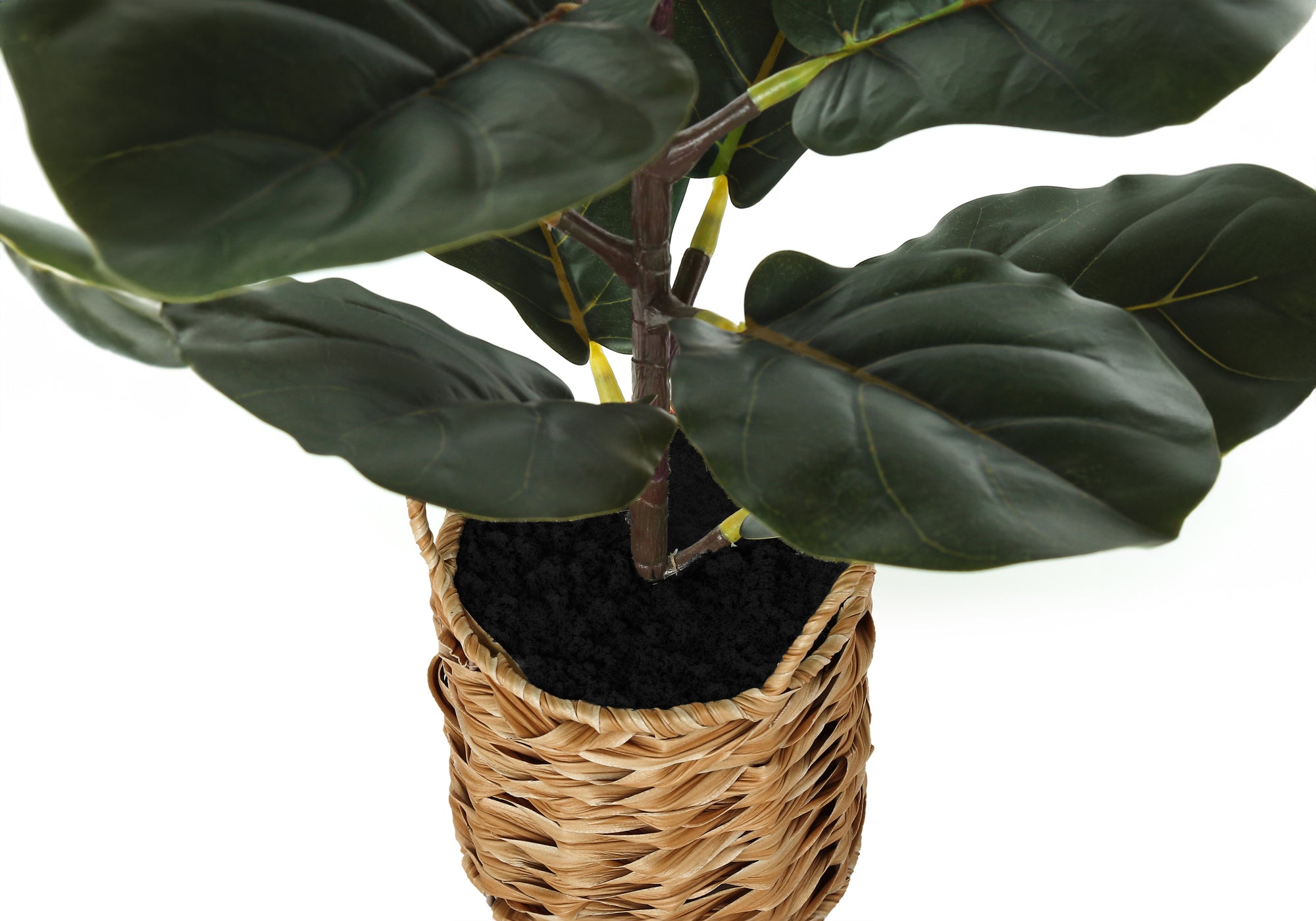 ARTIFICIAL PLANT - 28"H / INDOOR FIDDLE / 8" WOVEN BASKET # I 9505