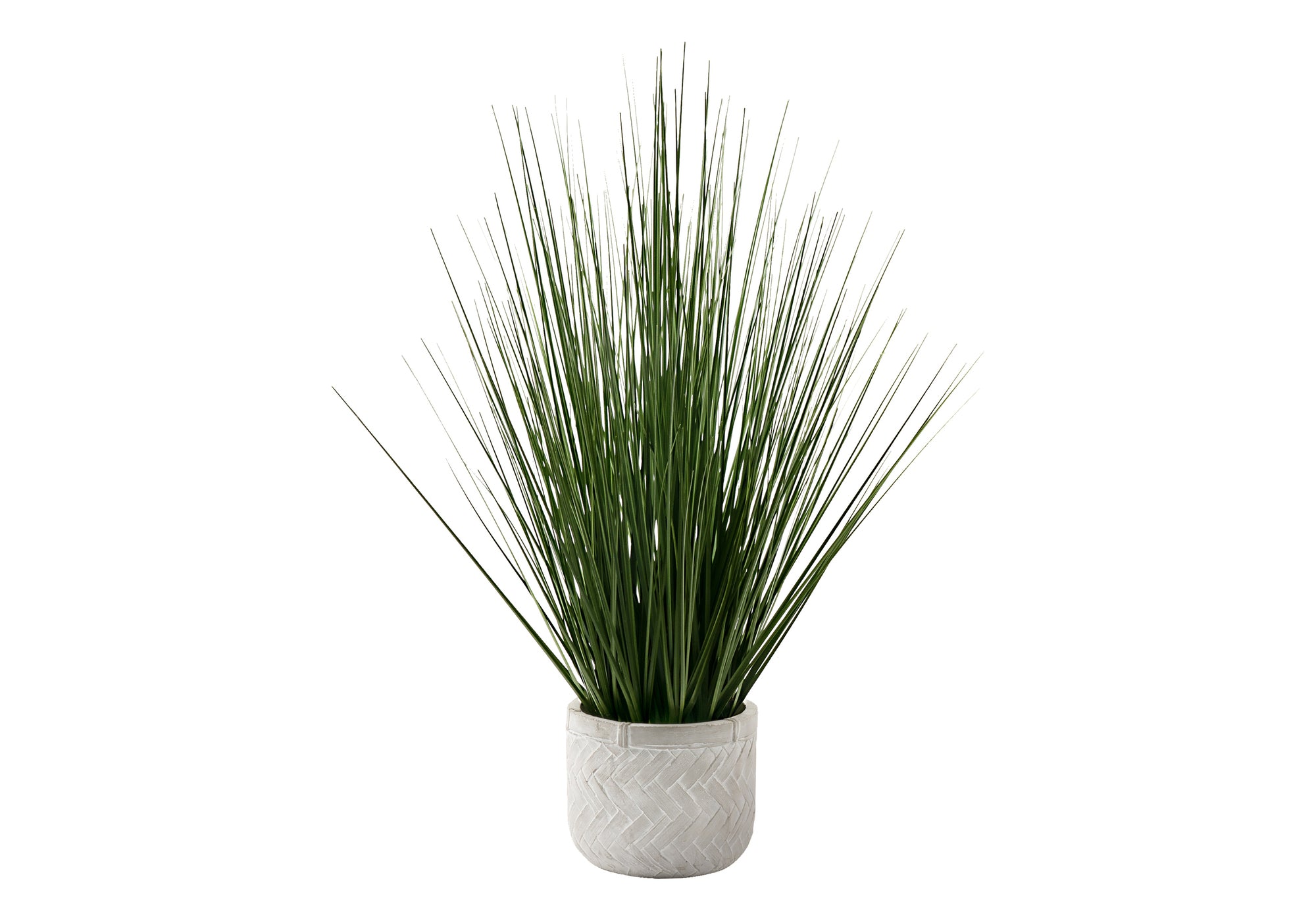PLANTE ARTIFICIELLE – 53 cm H / GAZON D'INTÉRIEUR EN POT DE CIMENT DE 10 cm N° I 9574