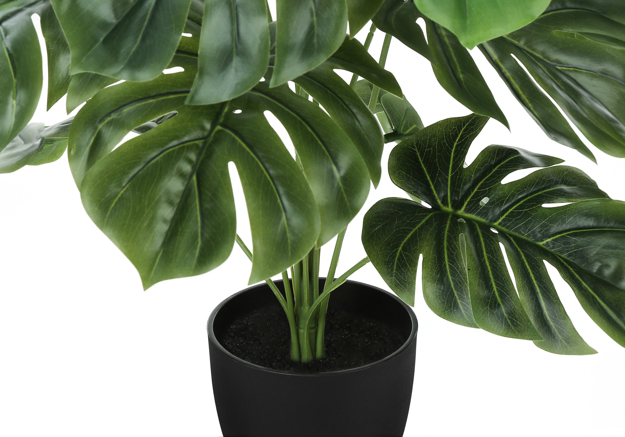 ARTIFICIAL PLANT - 24"H / INDOOR MONSTERA / 5" BLACK POT # I 9576