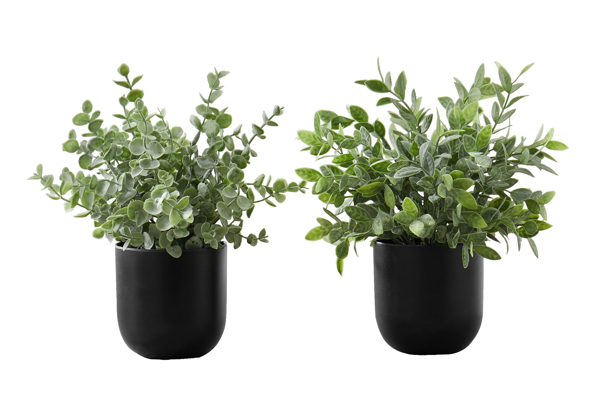 PLANTE ARTIFICIELLE – 2 PIÈCES / EUCALYPTUS 28 CM DE H / HERBE / POT DE 13 CM N° I 9580