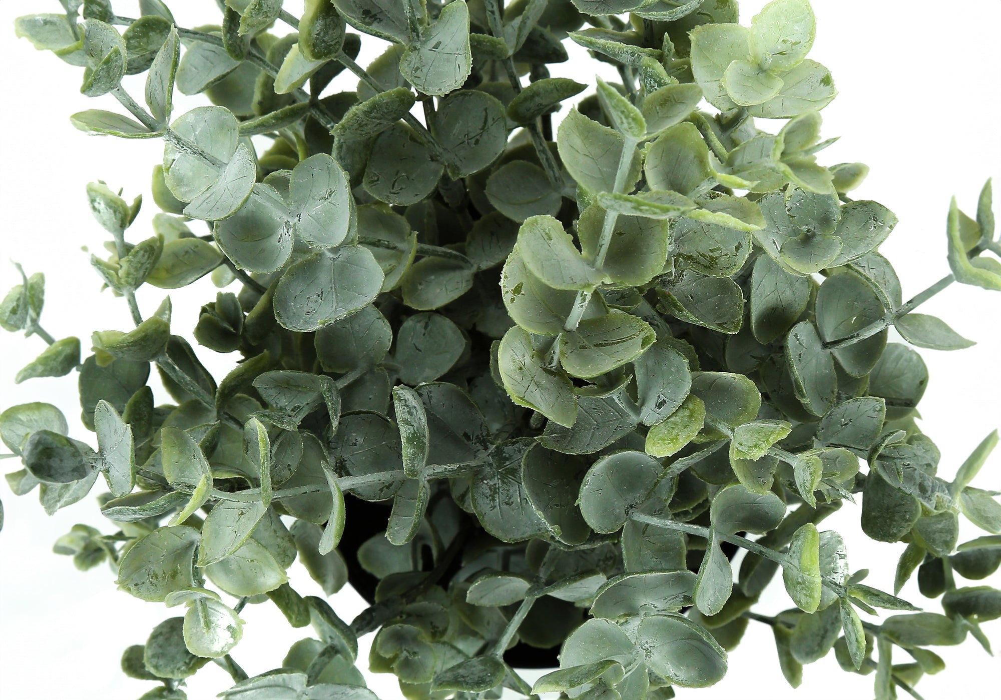 PLANTE ARTIFICIELLE – 2 PIÈCES / EUCALYPTUS 28 CM DE H / HERBE / POT DE 13 CM N° I 9580