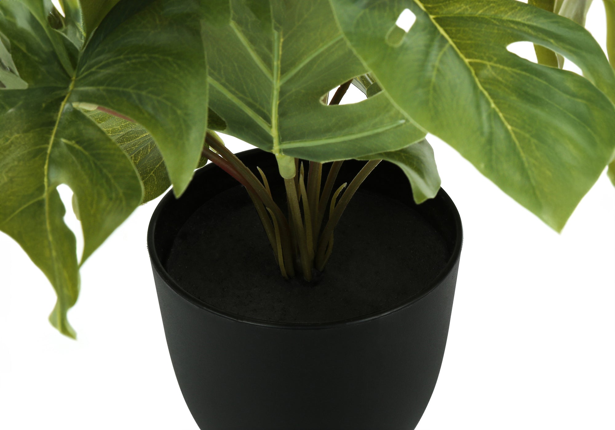 PLANTE ARTIFICIELLE – 2 PIÈCES / 33 cm H MONSTERA/CALATHEA / POT DE 10 cm N° I 9584