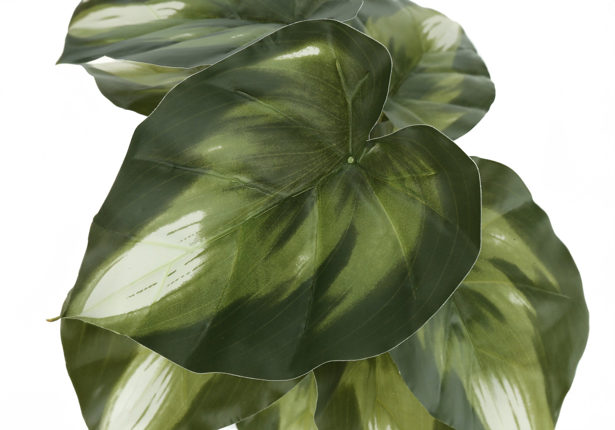 PLANTE ARTIFICIELLE – 2 PIÈCES / 33 cm H MONSTERA/CALATHEA / POT DE 10 cm N° I 9584