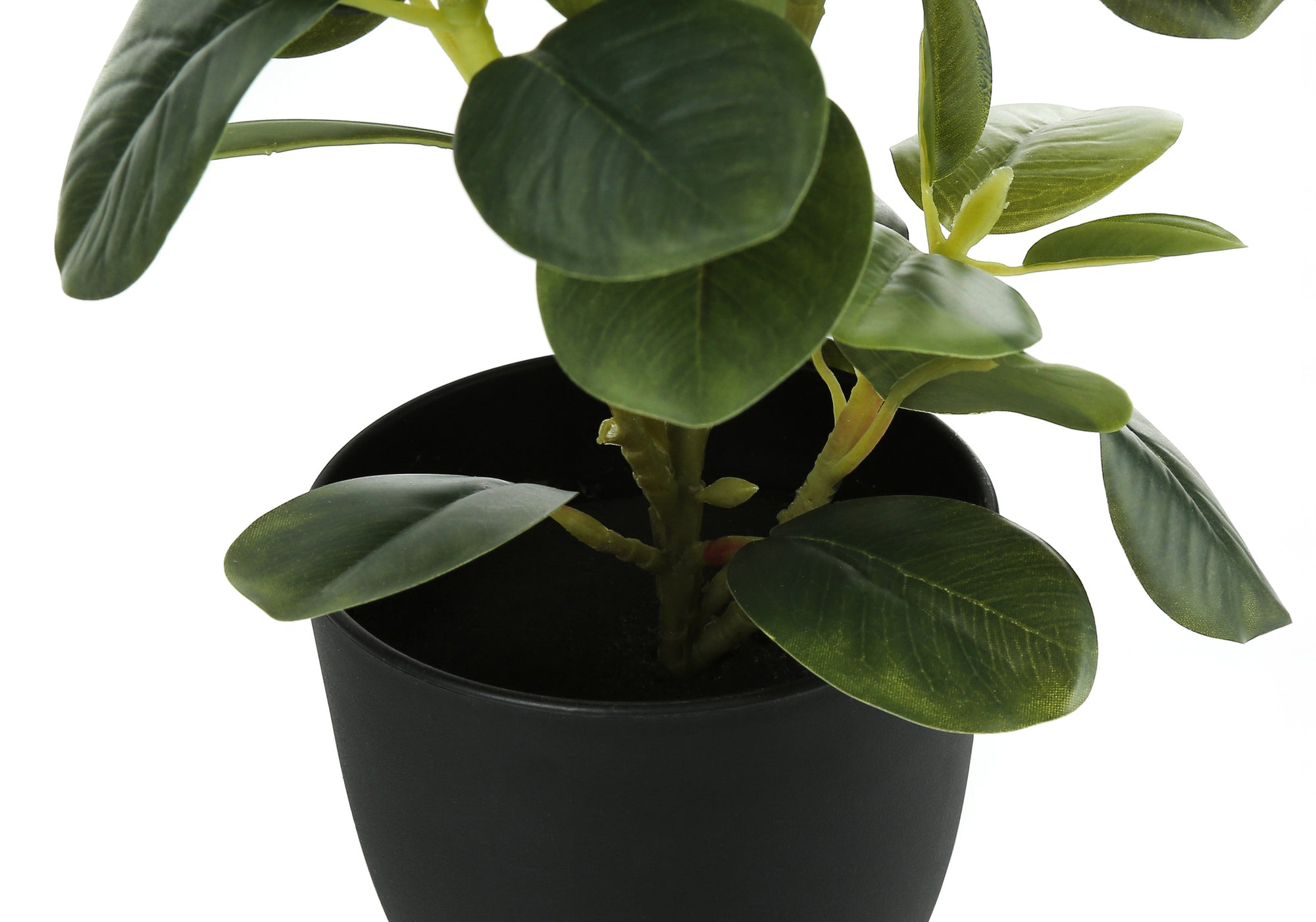 PLANTE ARTIFICIELLE – 2 PIÈCES / 35,5 CM DE H FICUS ELASTICA EN POT DE 10 CM # I 9585