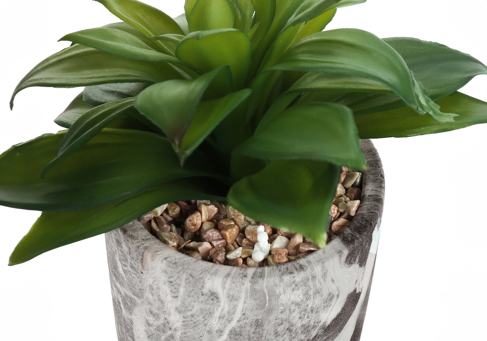 PLANTE ARTIFICIELLE – 2 PIÈCES / SUCCULENTE DE 18 CM DE H DANS UN POT EN CIMENT DE 10 CM # I 9586