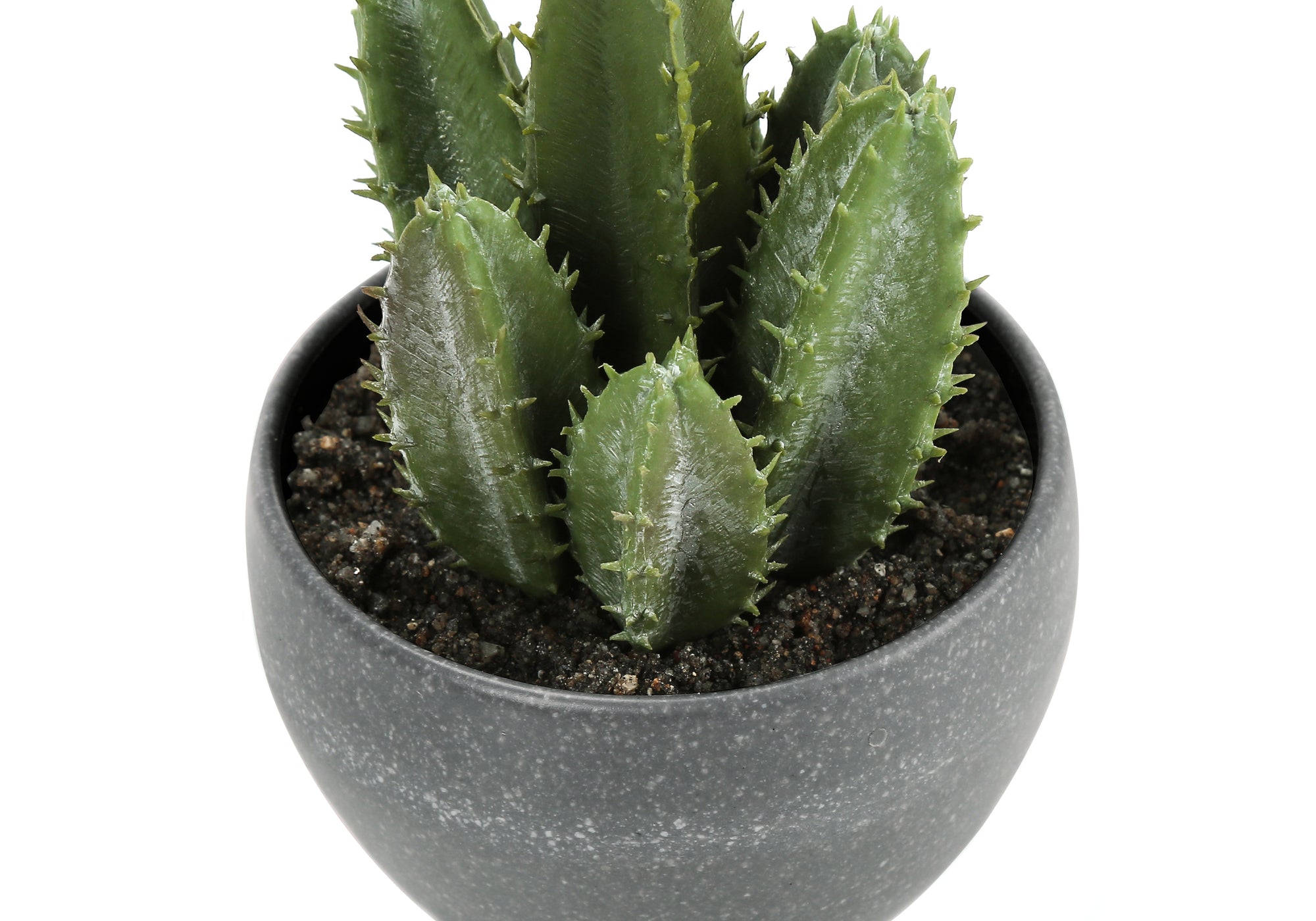 PLANTE ARTIFICIELLE – 3 PIÈCES / SUCCULENTE DE 15 CM DE H DANS UN POT GRIS DE 7,5 CM # I 9587