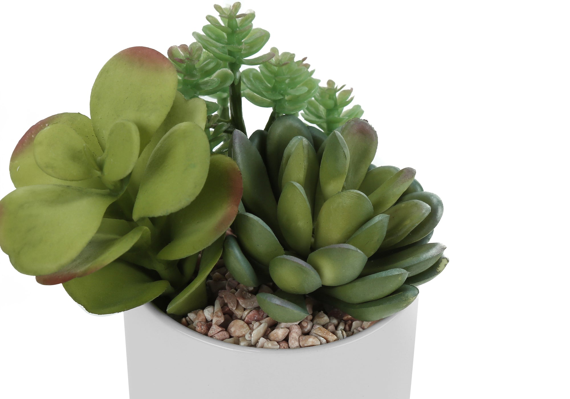 PLANTE ARTIFICIELLE – 2 PIÈCES / SUCCULENTE DE 18 CM DE H DANS UN POT EN CÉRAMIQUE DE 8 CM # I 9588