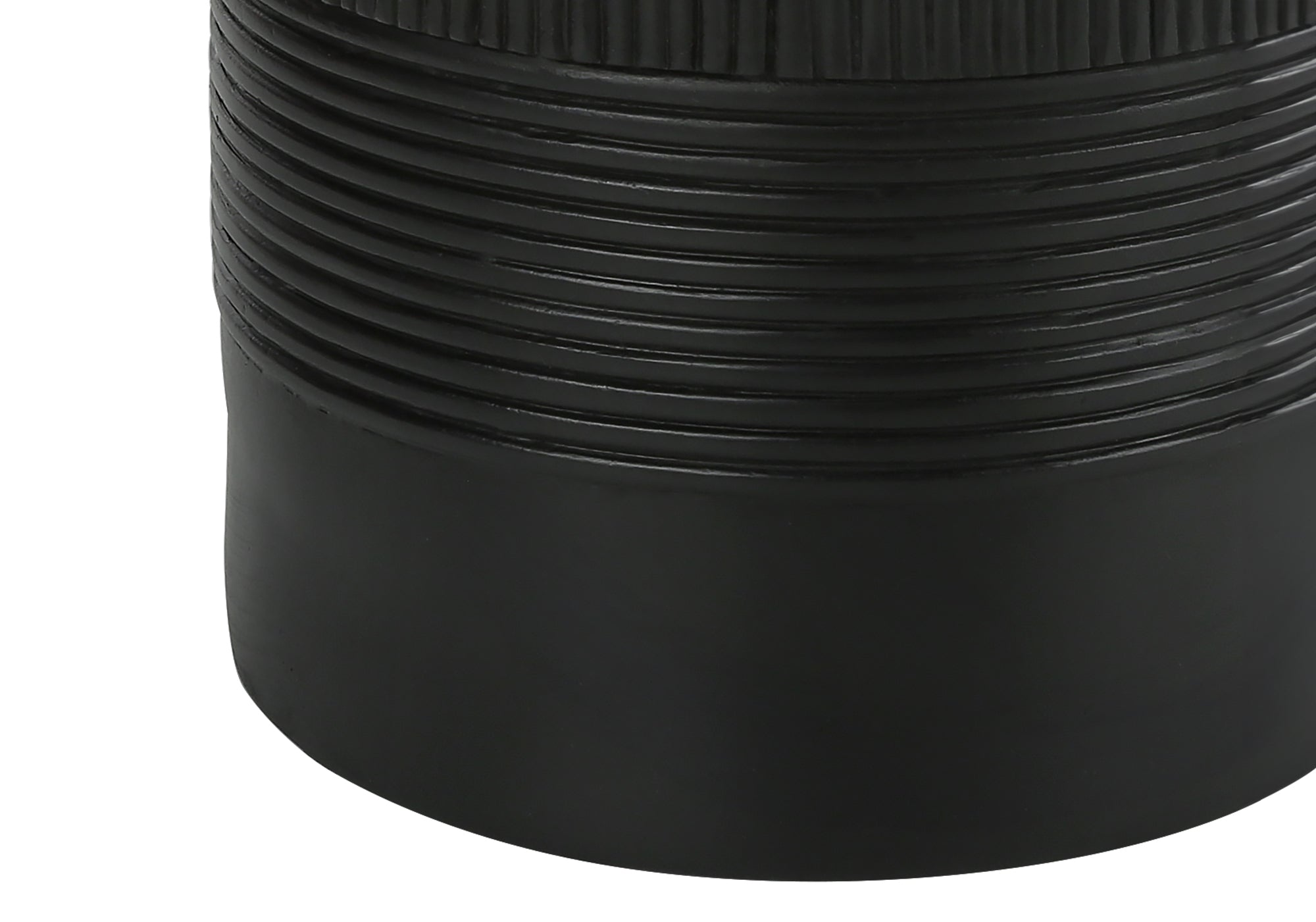 LUMIÈRE – LAMPE DE TABLE 61 cm (24 po) DE H, RÉSINE NOIRE / ABAT-JOUR IVOIRE # I 9619