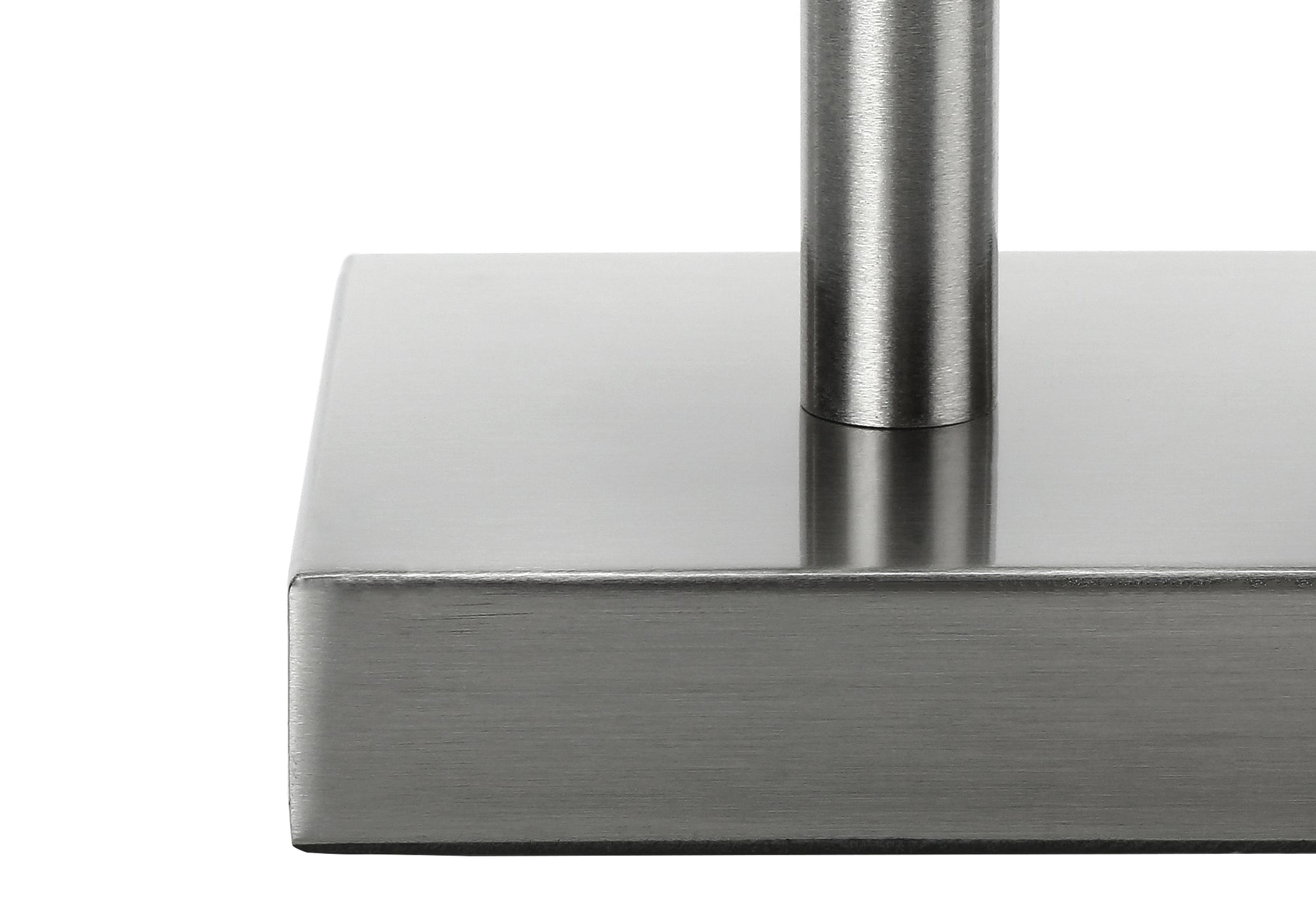 LIGHTING – 2PCS / 17"H TABLE LAMP NICKEL METAL/IVORY/USB # I 9649