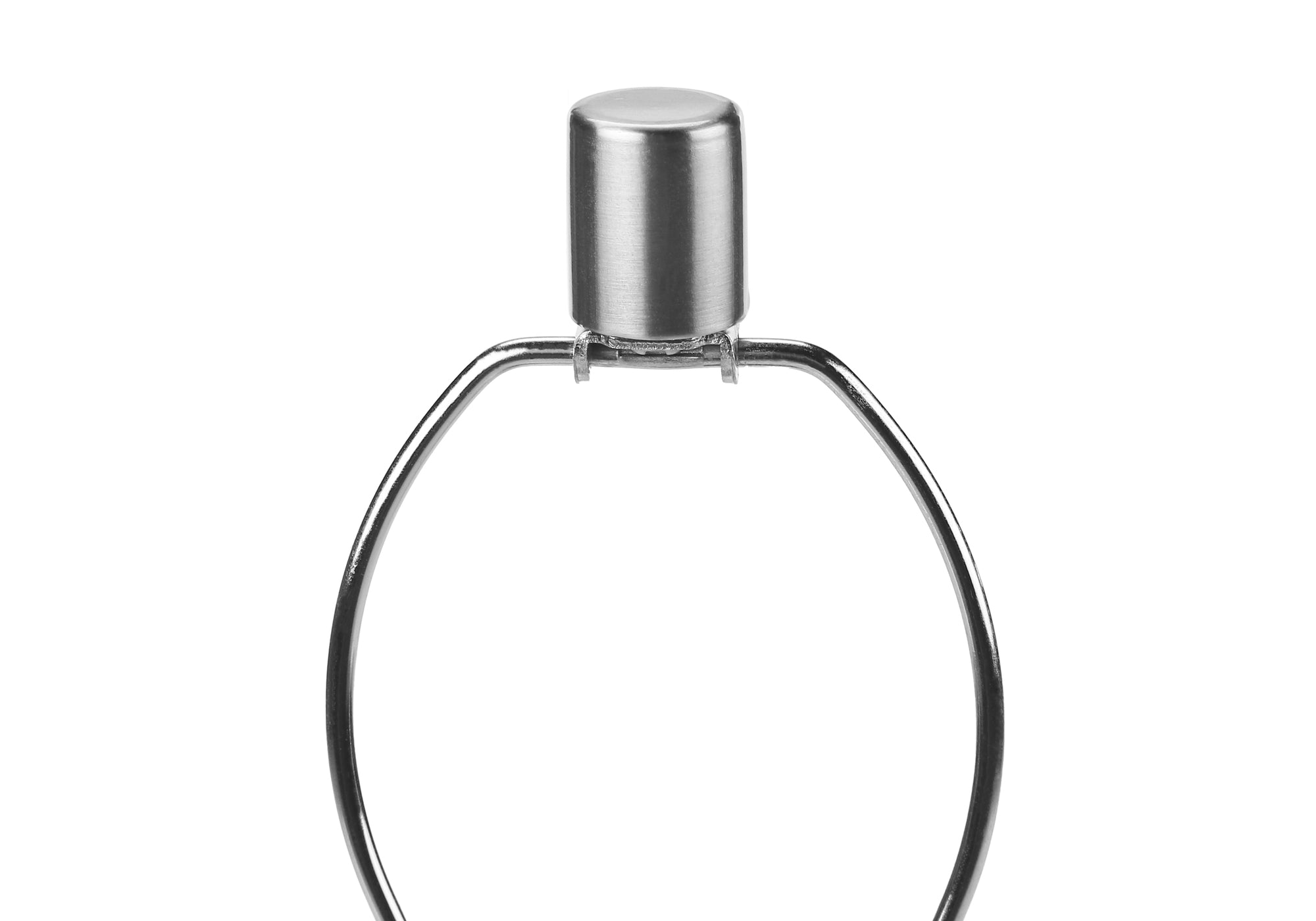 LUMINAIRES – LAMPE DE TABLE 71 CM (28 po) DE H, MÉTAL NICKEL / ABAT-JOUR IVOIRE N° I 9657