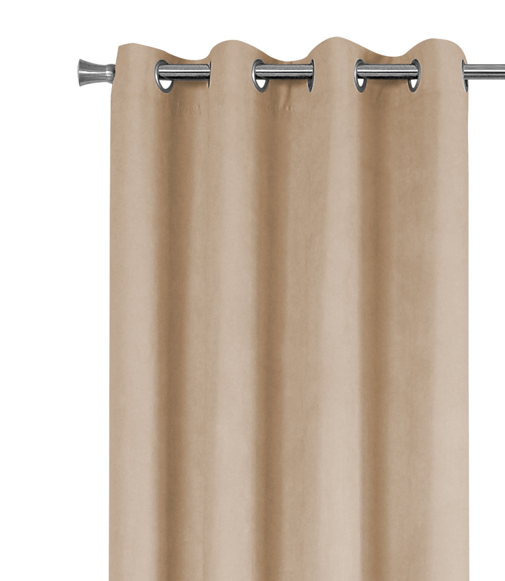 CURTAIN PANEL – 2PCS / 54"W X 95"H BEIGE ROOM DARKENING # I 9801