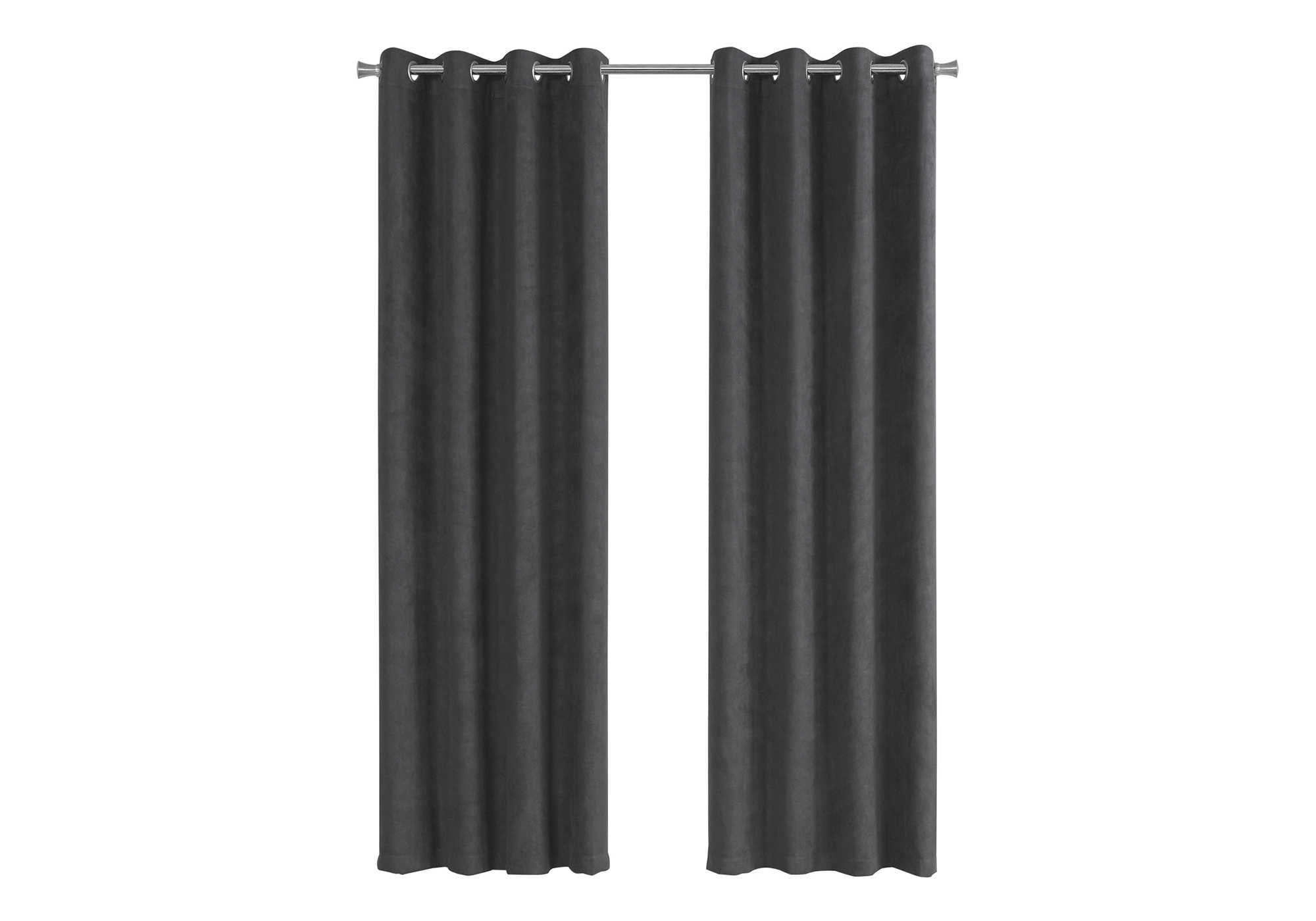 CURTAIN PANEL - 2PCS / 54"W X 84"H GREY ROOM DARKENING # I 9803