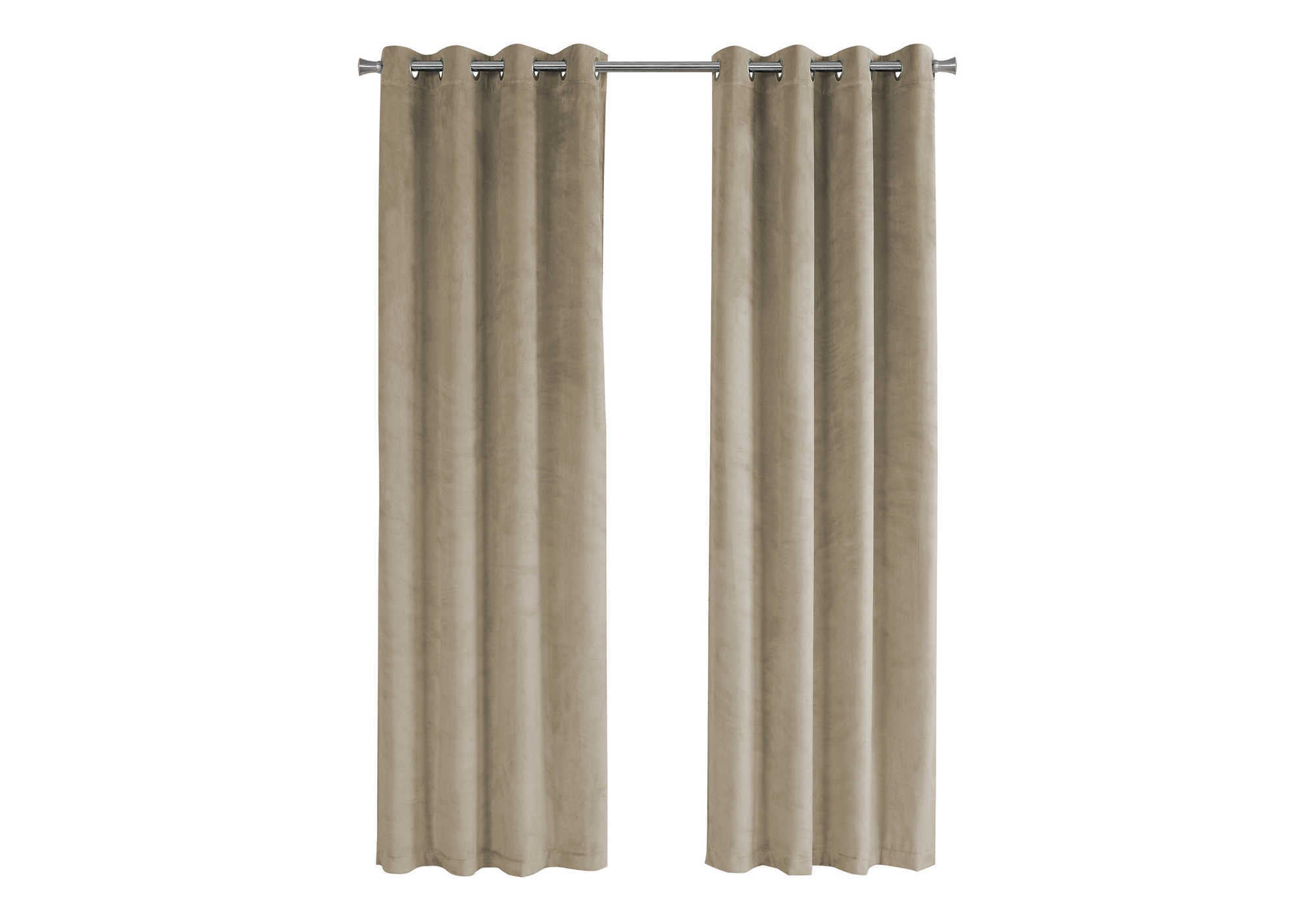 CURTAIN PANEL - 2PCS / 52"W X 95"H BEIGE ROOM DARKENING # I 9821