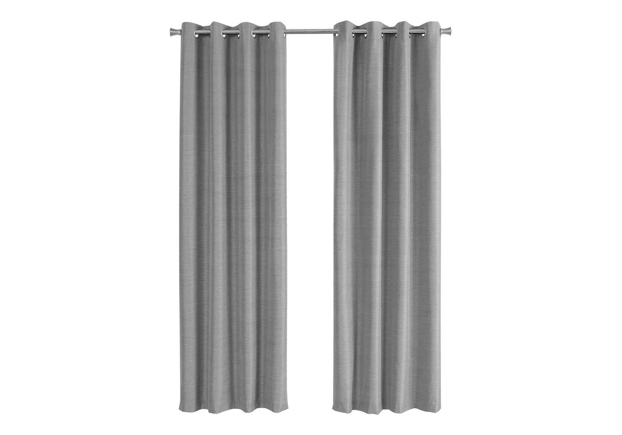 PANNEAU DE RIDEAU – 2 PIÈCES / 52 po L X 95 po H GRIS OCULAIRE UNI # I 9842