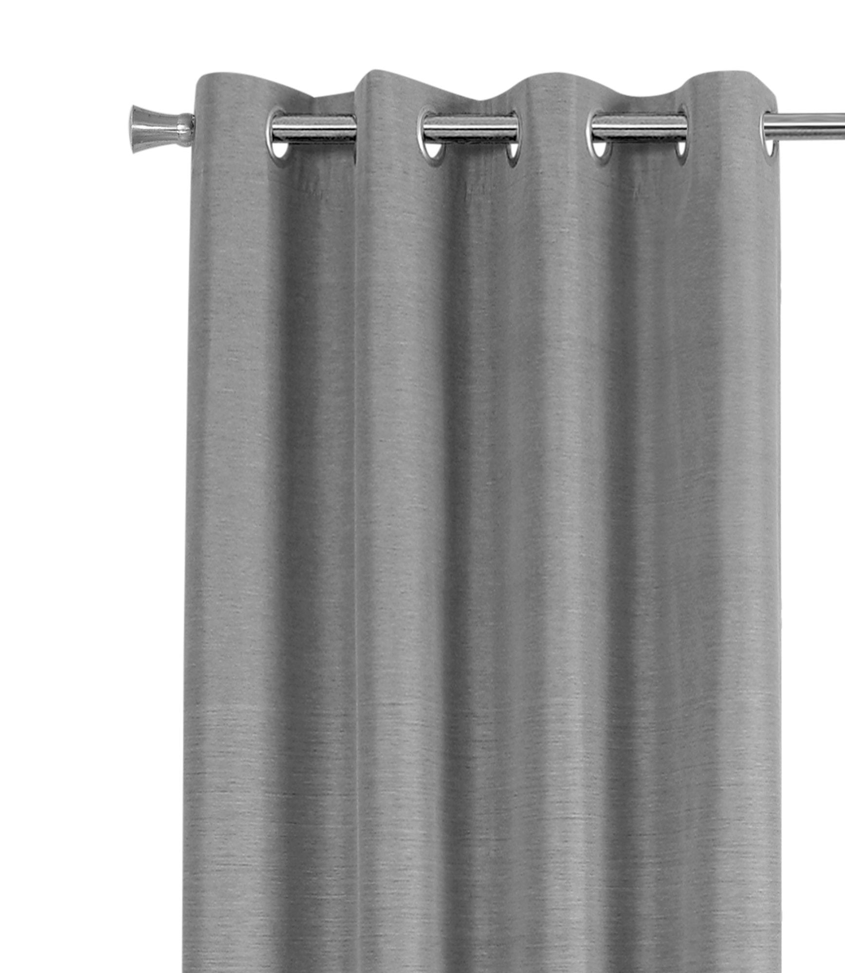 CURTAIN PANEL – 2PCS / 52"W X 95"H GREY SOLID BLACKOUT # I 9842