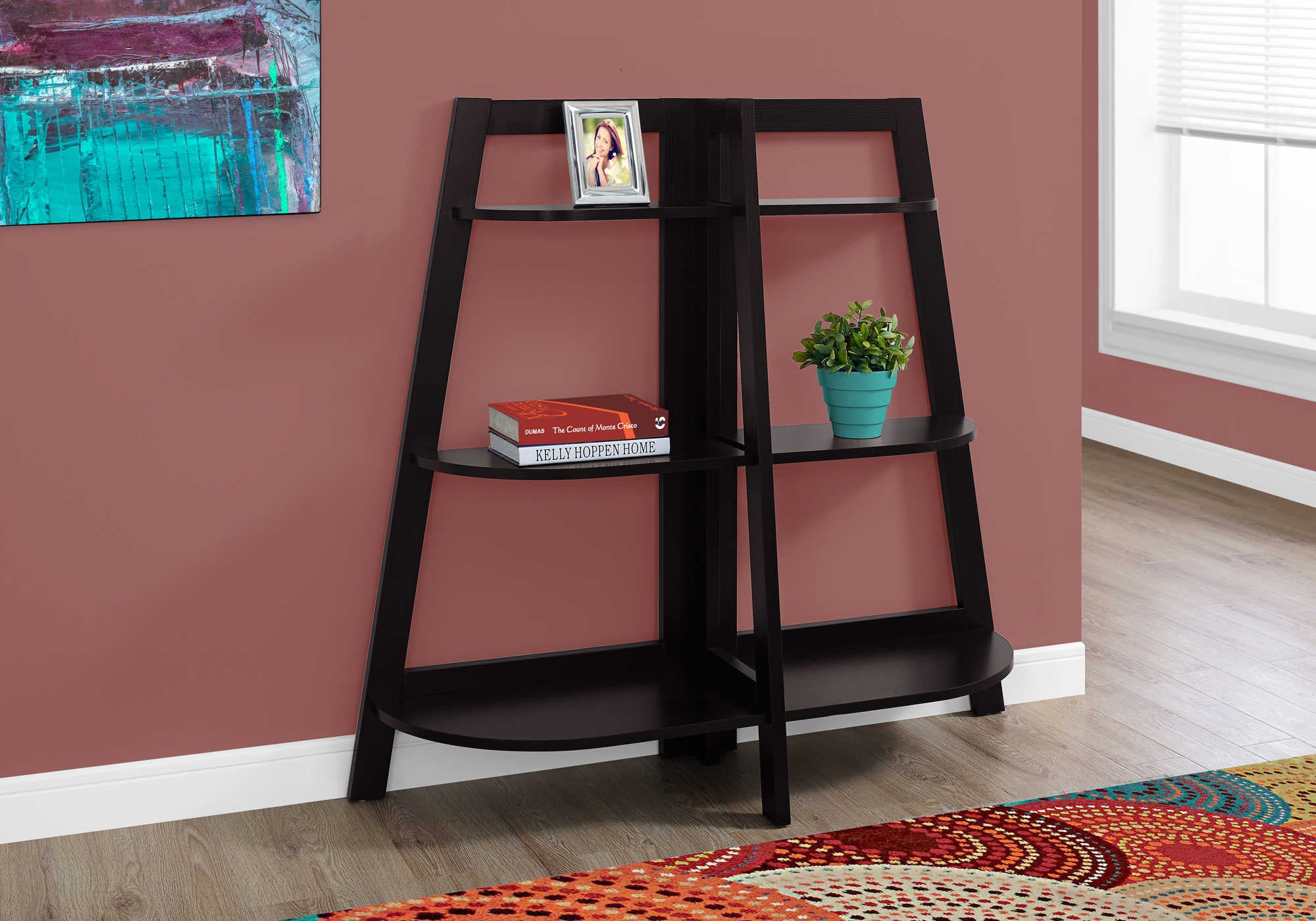 BOOKCASE - 48"H / ESPRESSO ACCENT ETAGERE # I 2426