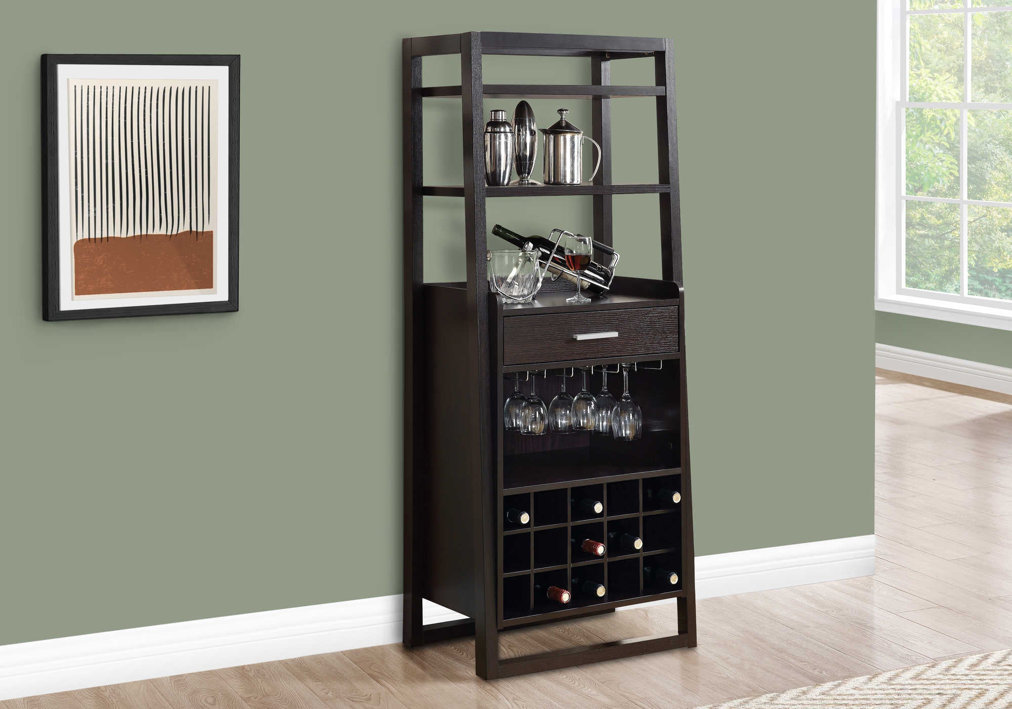 HOME BAR - 60"H / ESPRESSO LADDER STYLE # I 2543