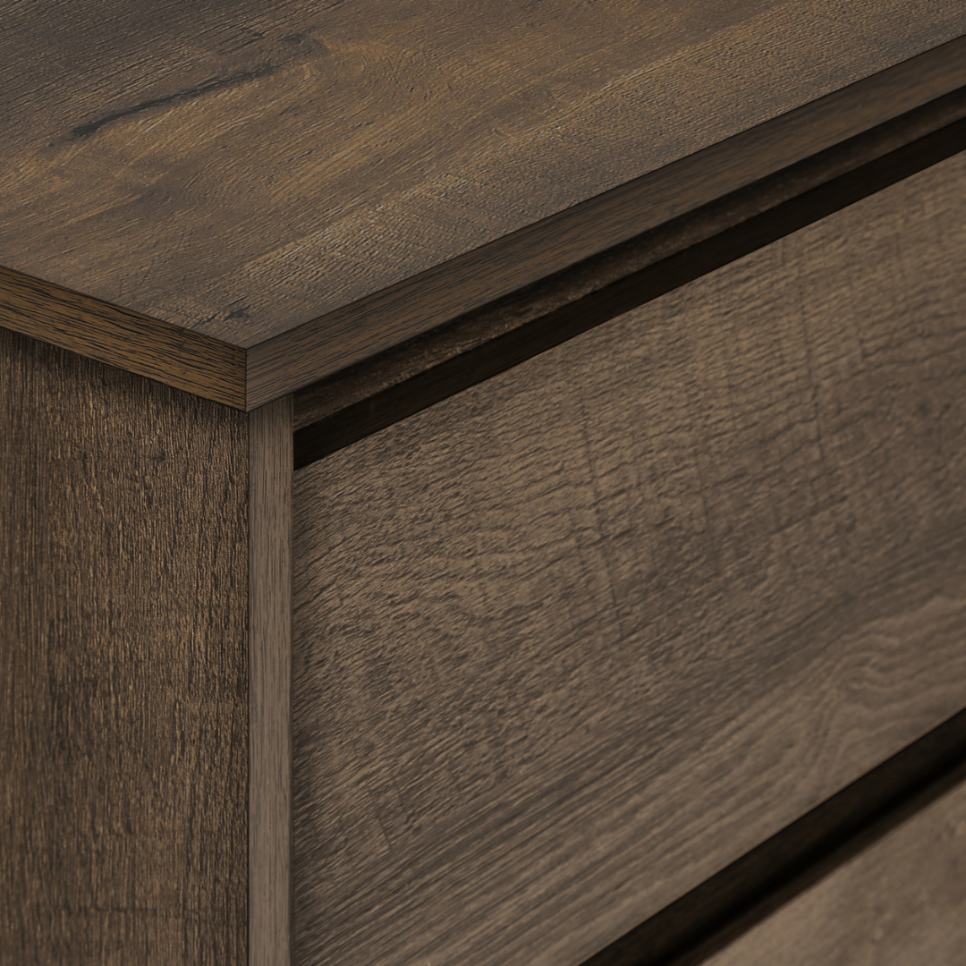 Lunex – 72" Wood-Look TV Stand – Dark Brown