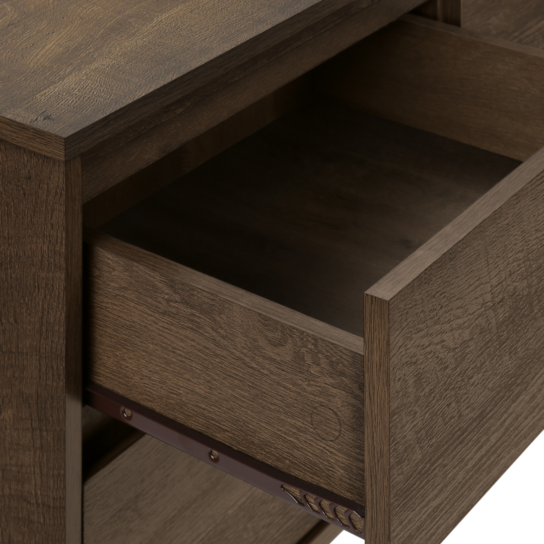 Lunex – 72" Wood-Look TV Stand – Dark Brown