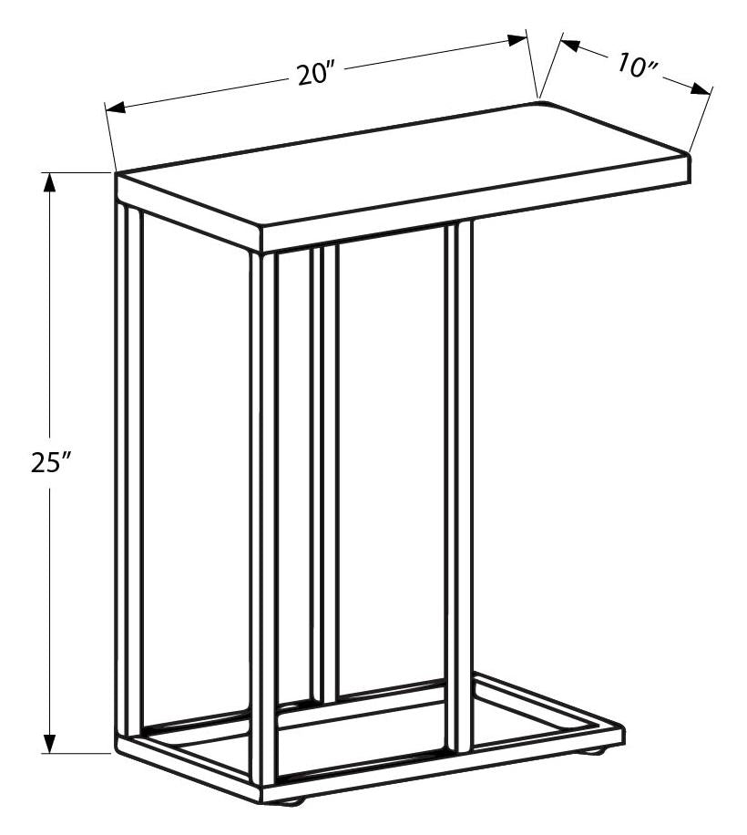 TABLE DE NUIT - PLATEAU EN TERRE CUITE / MARTELÉ BRUN #I 3164