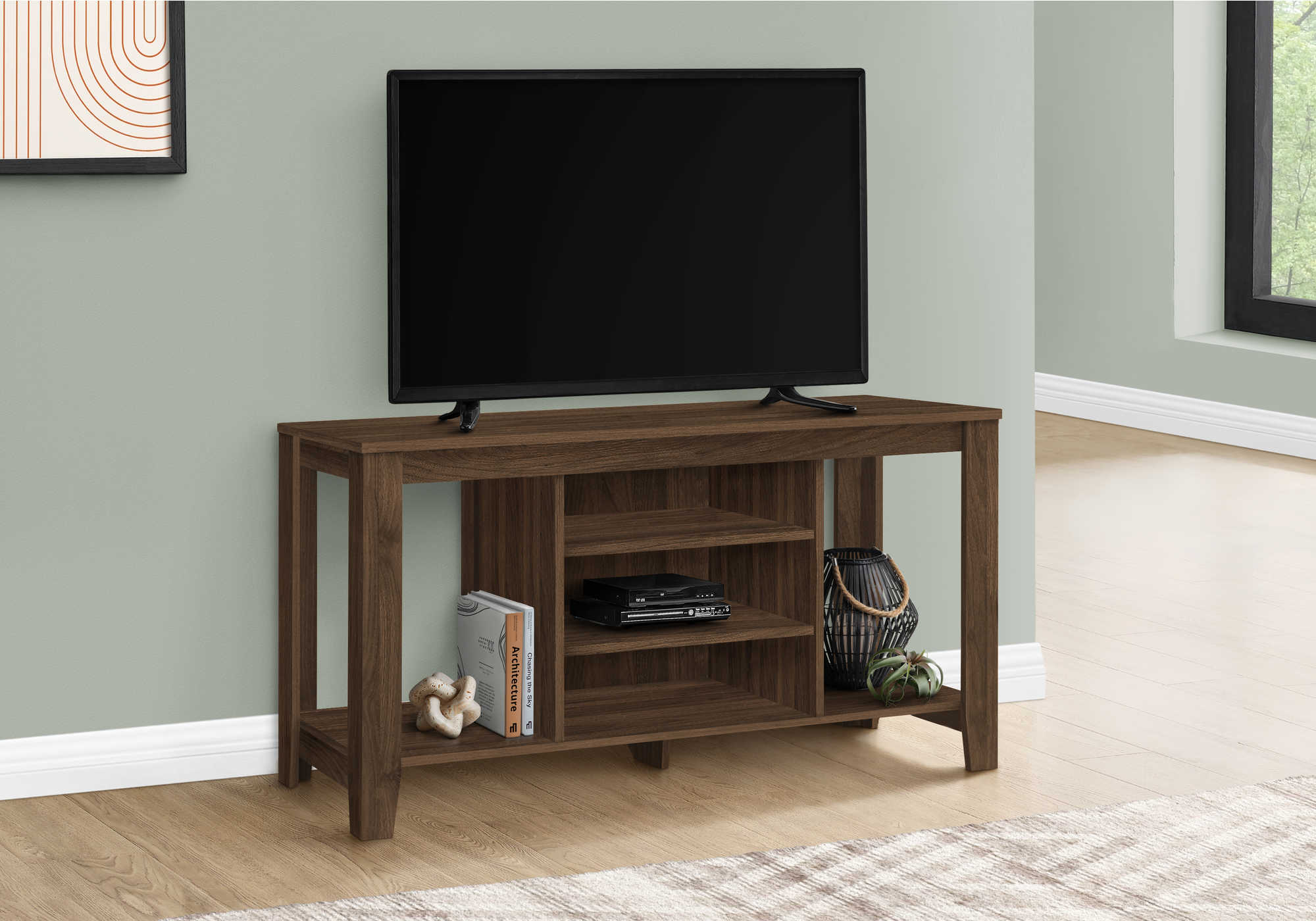 MEUBLE TV - 48"L / NOYER FONCÉ # I 3566