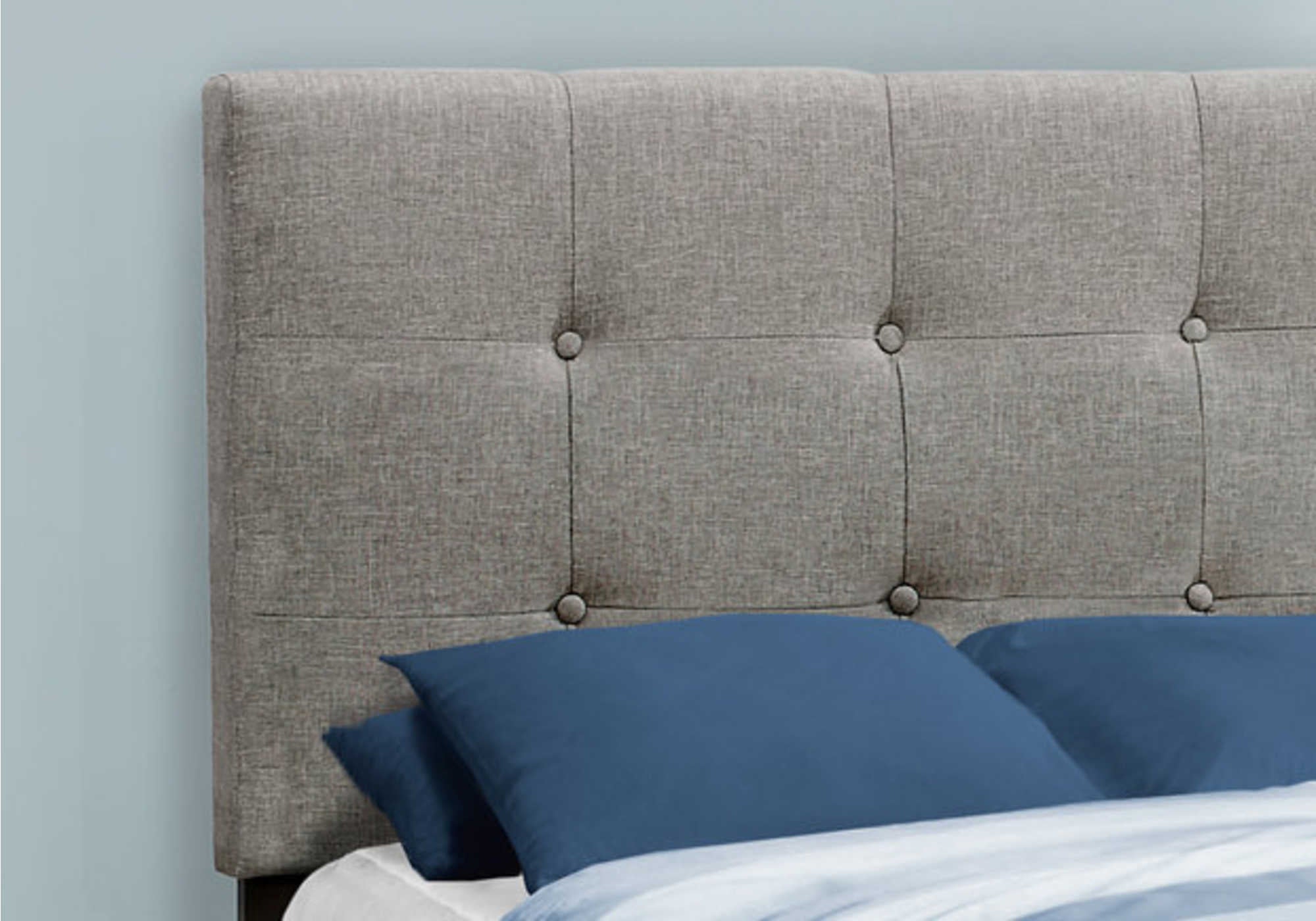 Twin Bed – Grey Linen Bed I 5920T