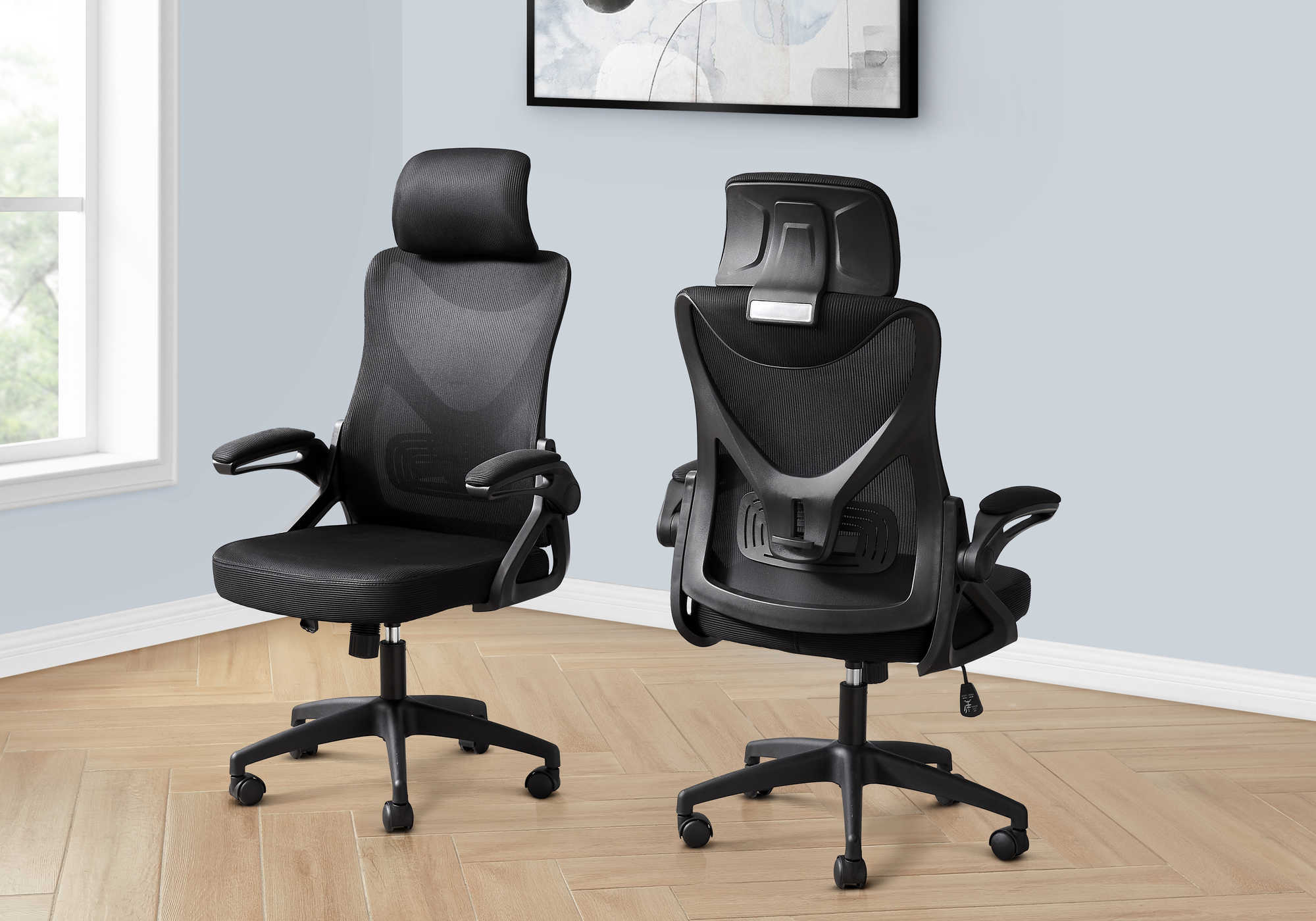 OFFICE CHAIR - BLACK / BLACK MESH / MULTI POSITION # I 7334