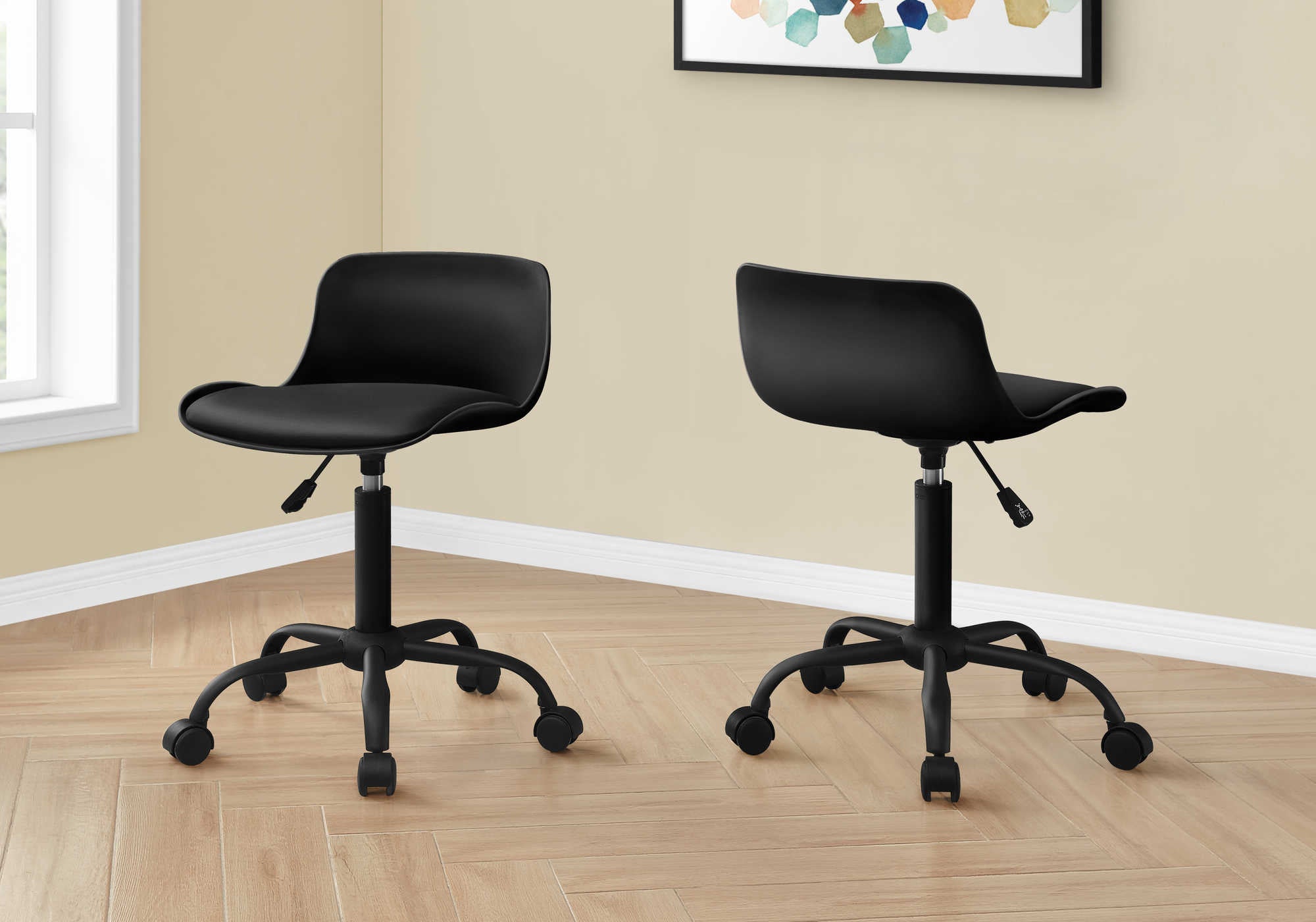 CHAISE DE BUREAU - NOIRE JUVENILE / MULTI-POSITIONS # I 7464