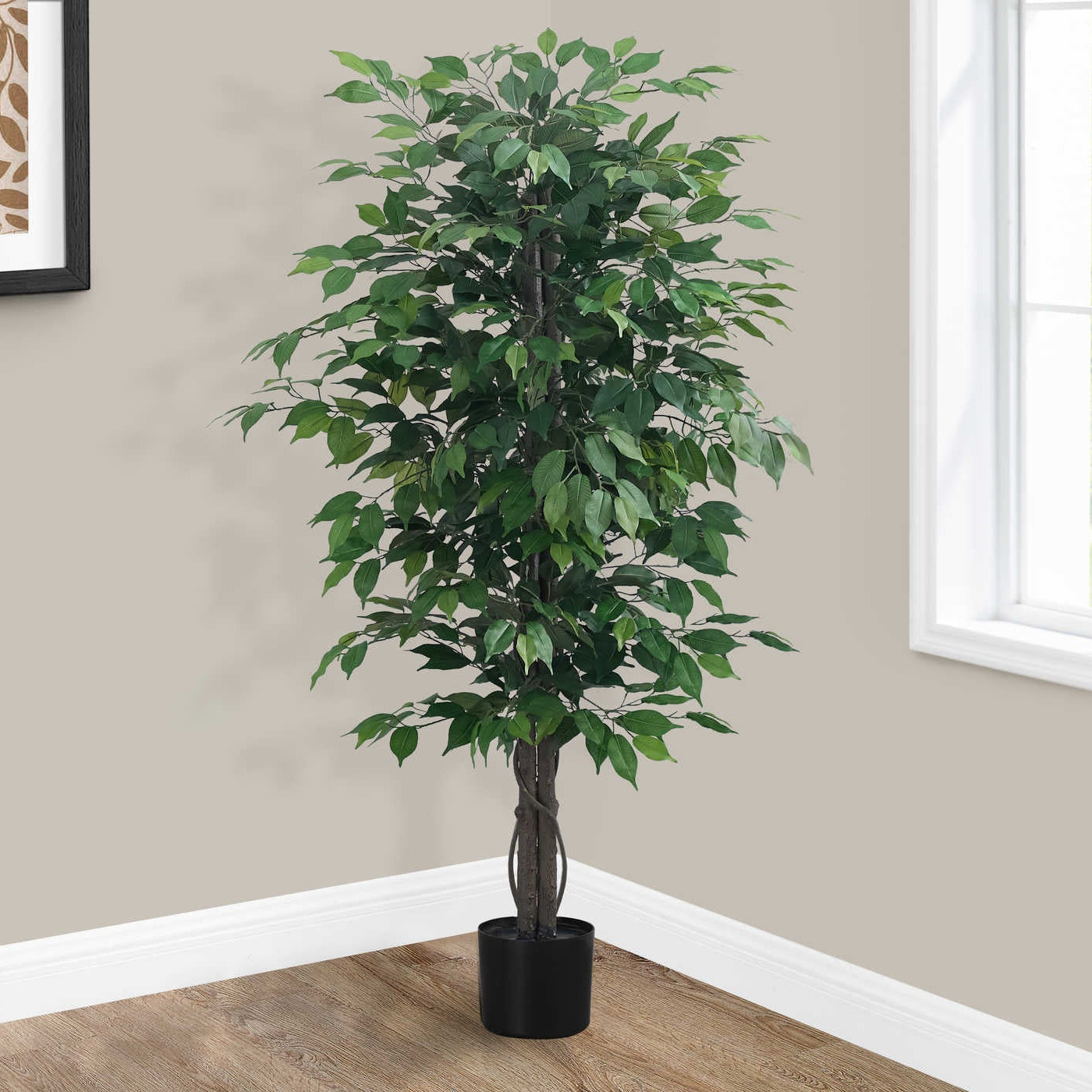 PLANTE ARTIFICIELLE – 147 cm H / FICUS D'INTÉRIEUR EN POT DE 15 cm N° I 9564