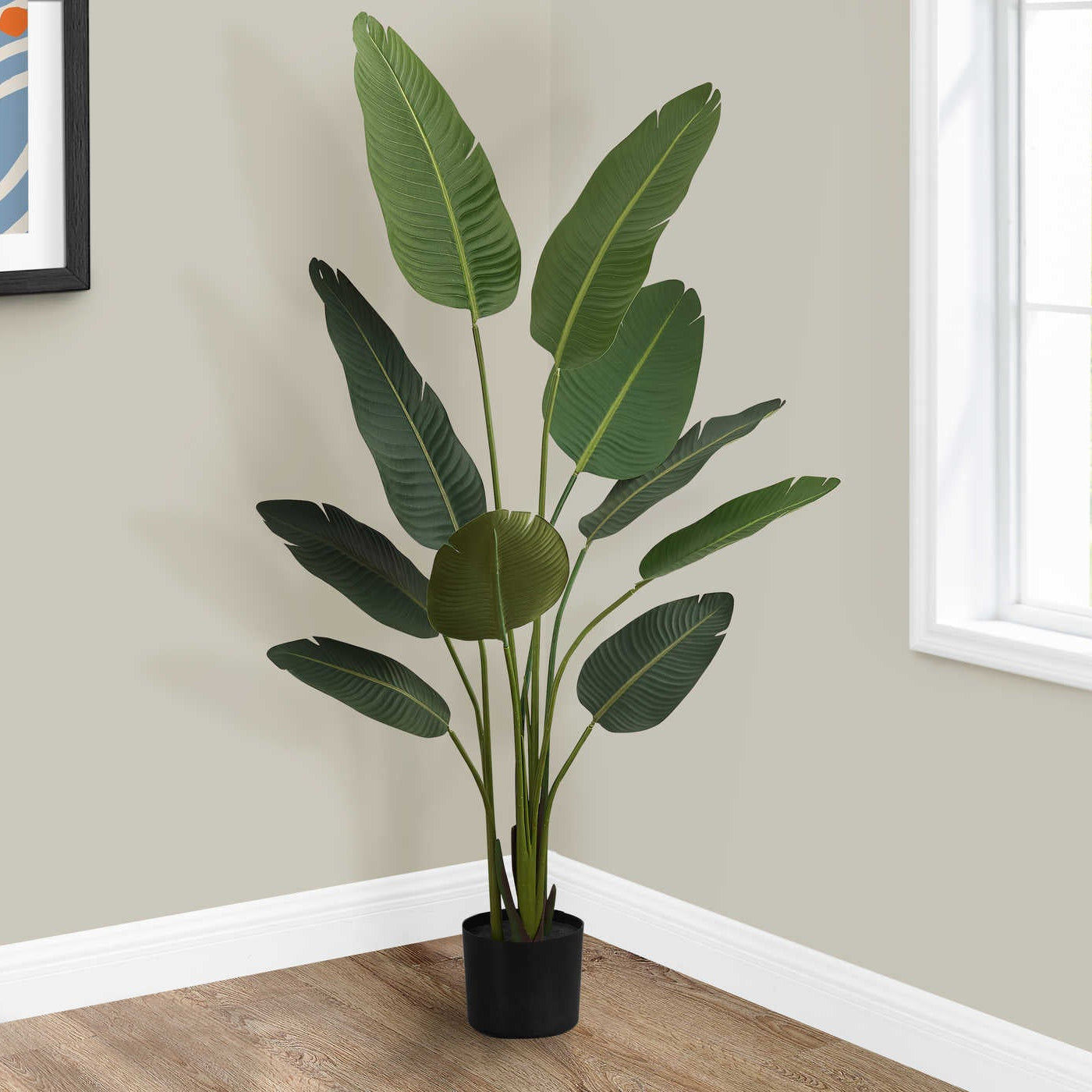 PLANTE ARTIFICIELLE – 152 cm H / OISEAU DE PARADIS D'INTÉRIEUR POT DE 13 cm N° I 9570
