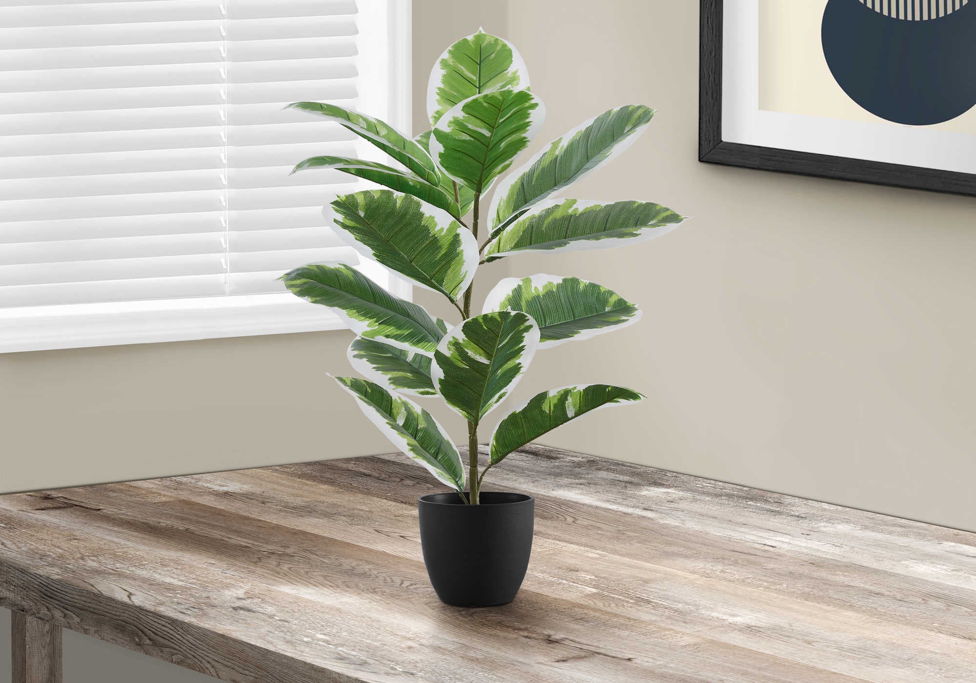 PLANTE ARTIFICIELLE – 68,5 cm H / CAOUTCHOUC D'INTÉRIEUR DANS UN POT DE 12,5 cm N° I 9572