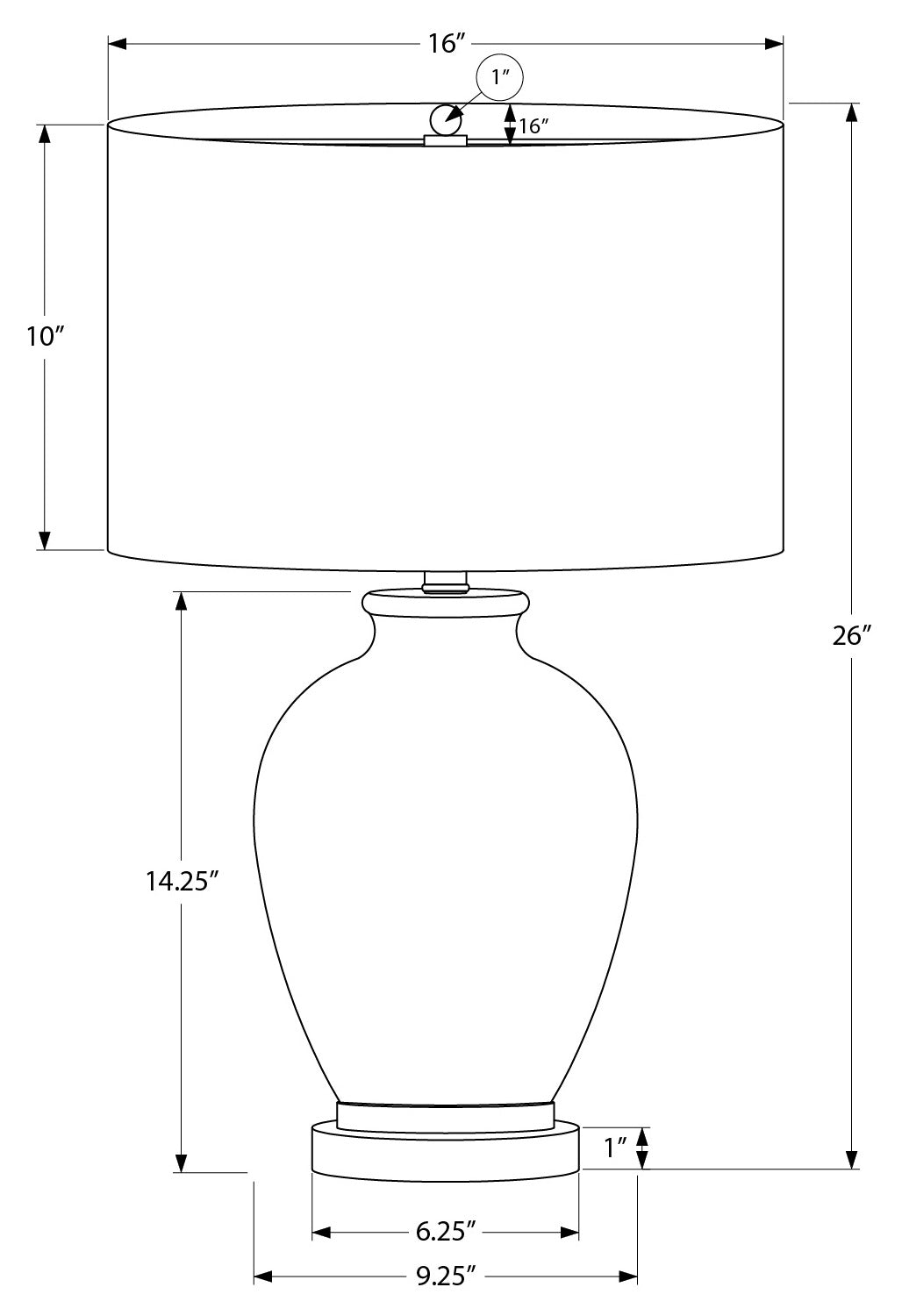 LIGHTING – 26"H TABLE LAMP CREAM CERAMIC / IVORY SHADE # I 9625