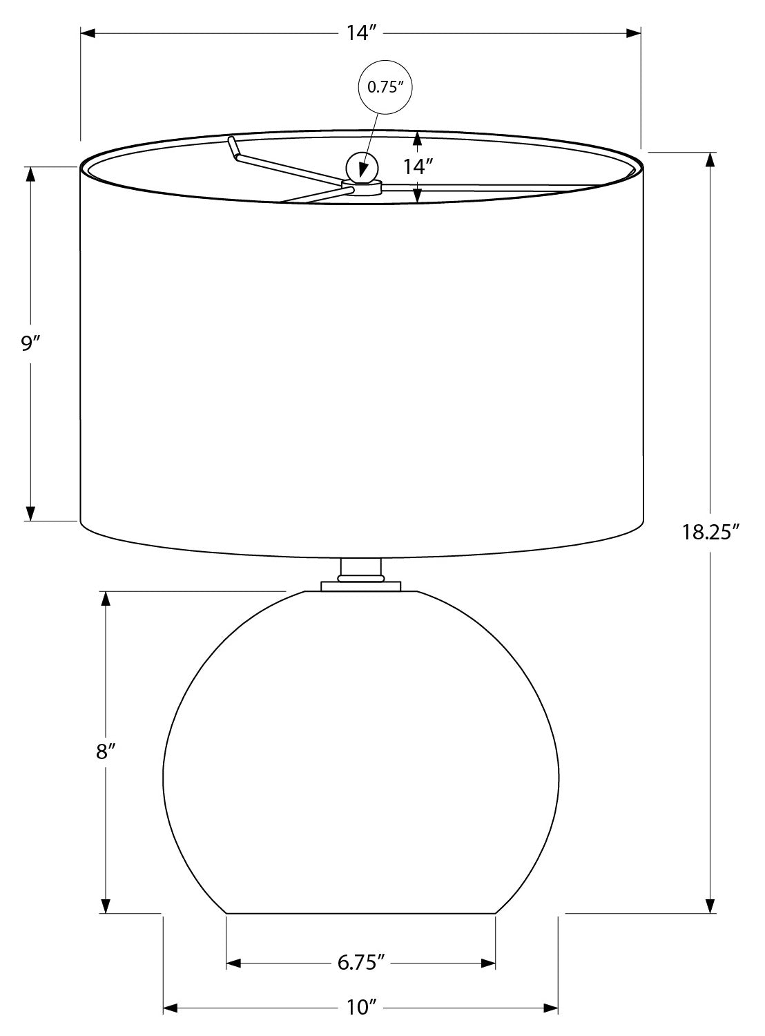 LUMINAIRES – LAMPE DE TABLE 45,7 cm (18 po) DE H, CÉRAMIQUE CRÈME / ABAT-JOUR IVOIRE N° I 9630
