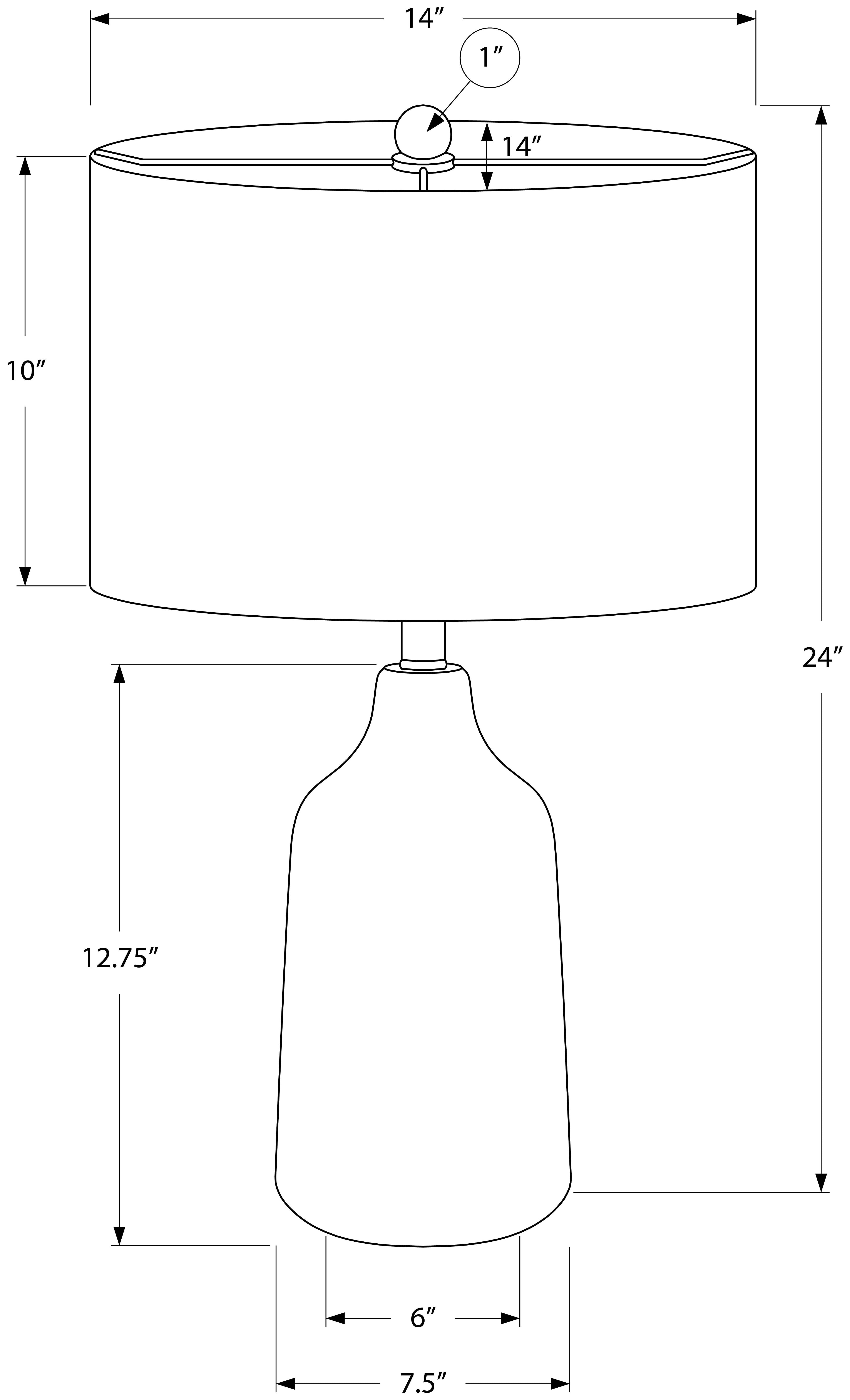 ÉCLAIRAGE – LAMPE DE TABLE 61 cm (24 po) DE H, BÉTON BEIGE / ABAT-JOUR IVOIRE N° I 9702