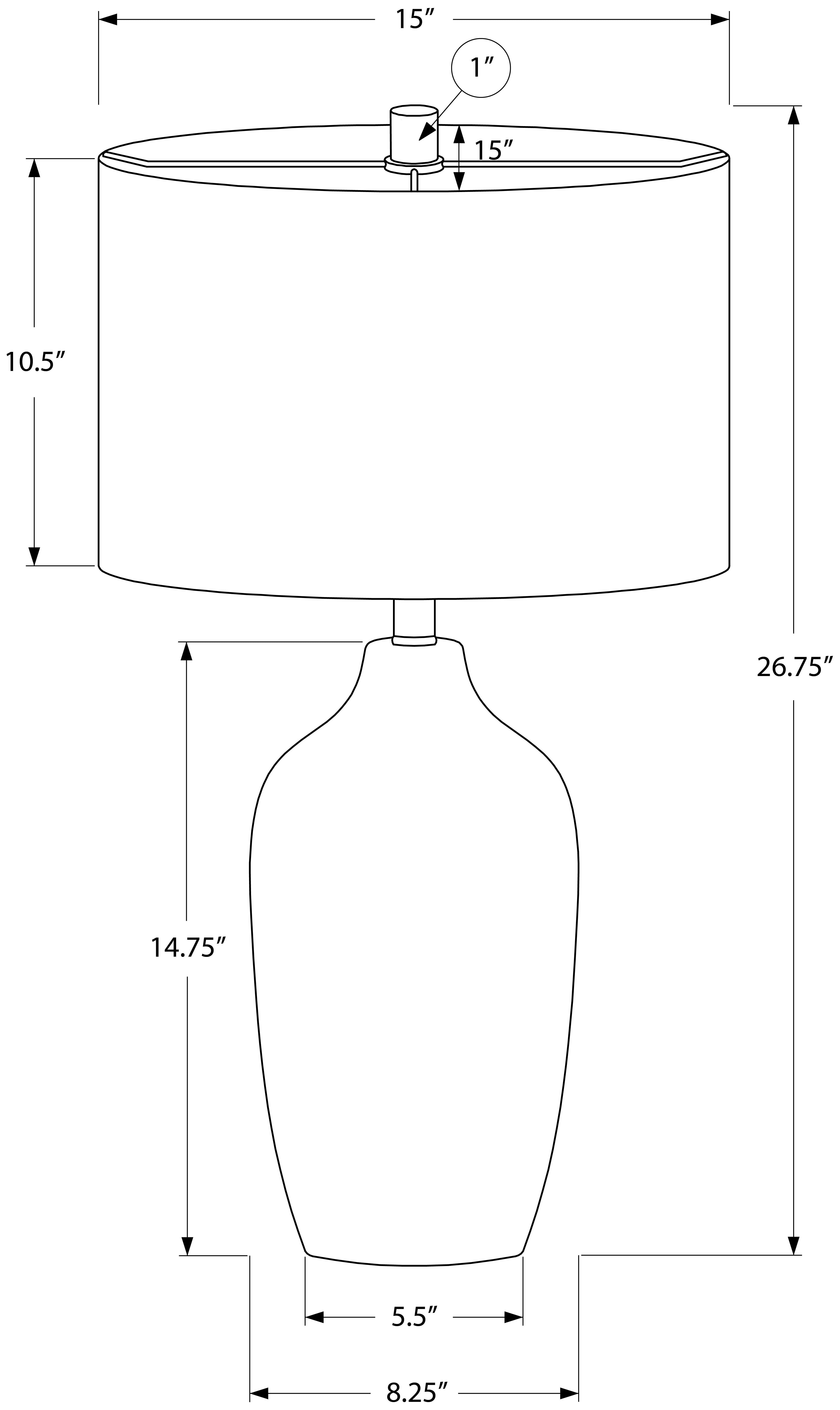 LIGHTING – 27"H TABLE LAMP GREY CERAMIC / BEIGE SHADE # I 9709