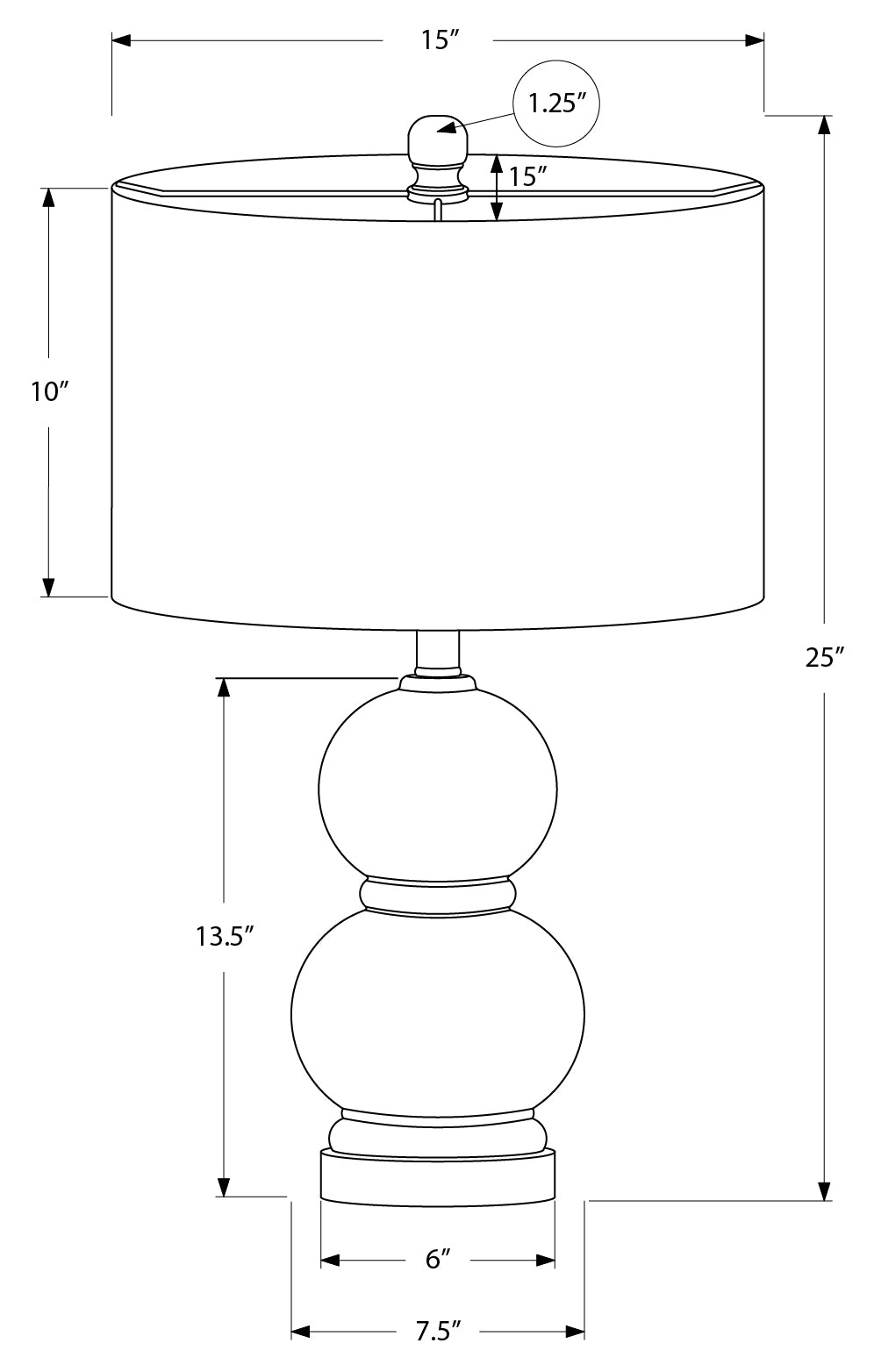 LIGHTING – 25"H TABLE LAMP BLUE CERAMIC / IVORY SHADE # I 9743