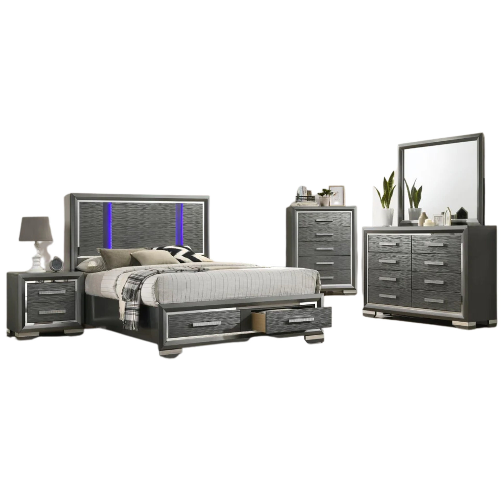 Queen Bedroom Set – Juliette Grey