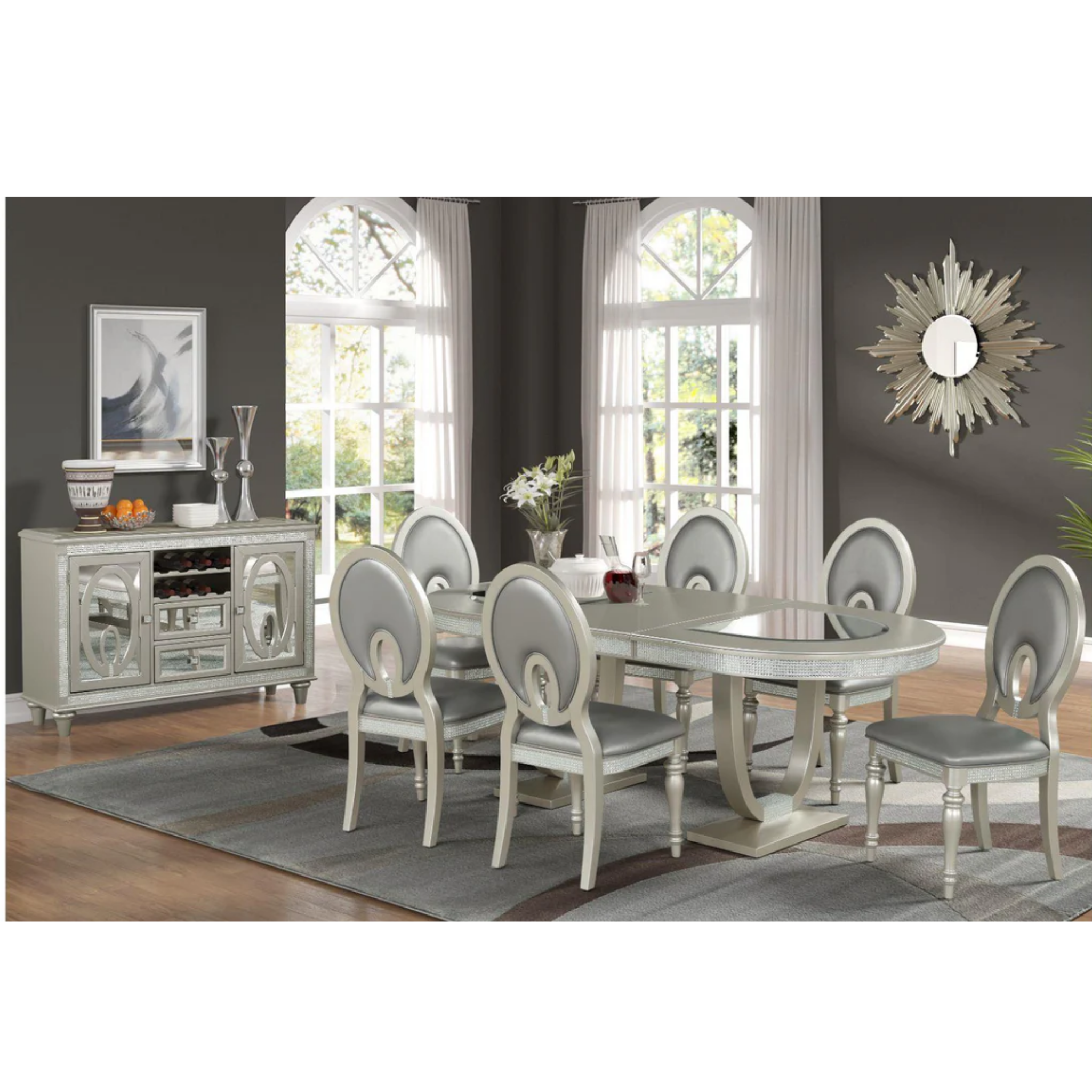 KIMBERLY DINING SET 7PCS - WITHOUT SERVER